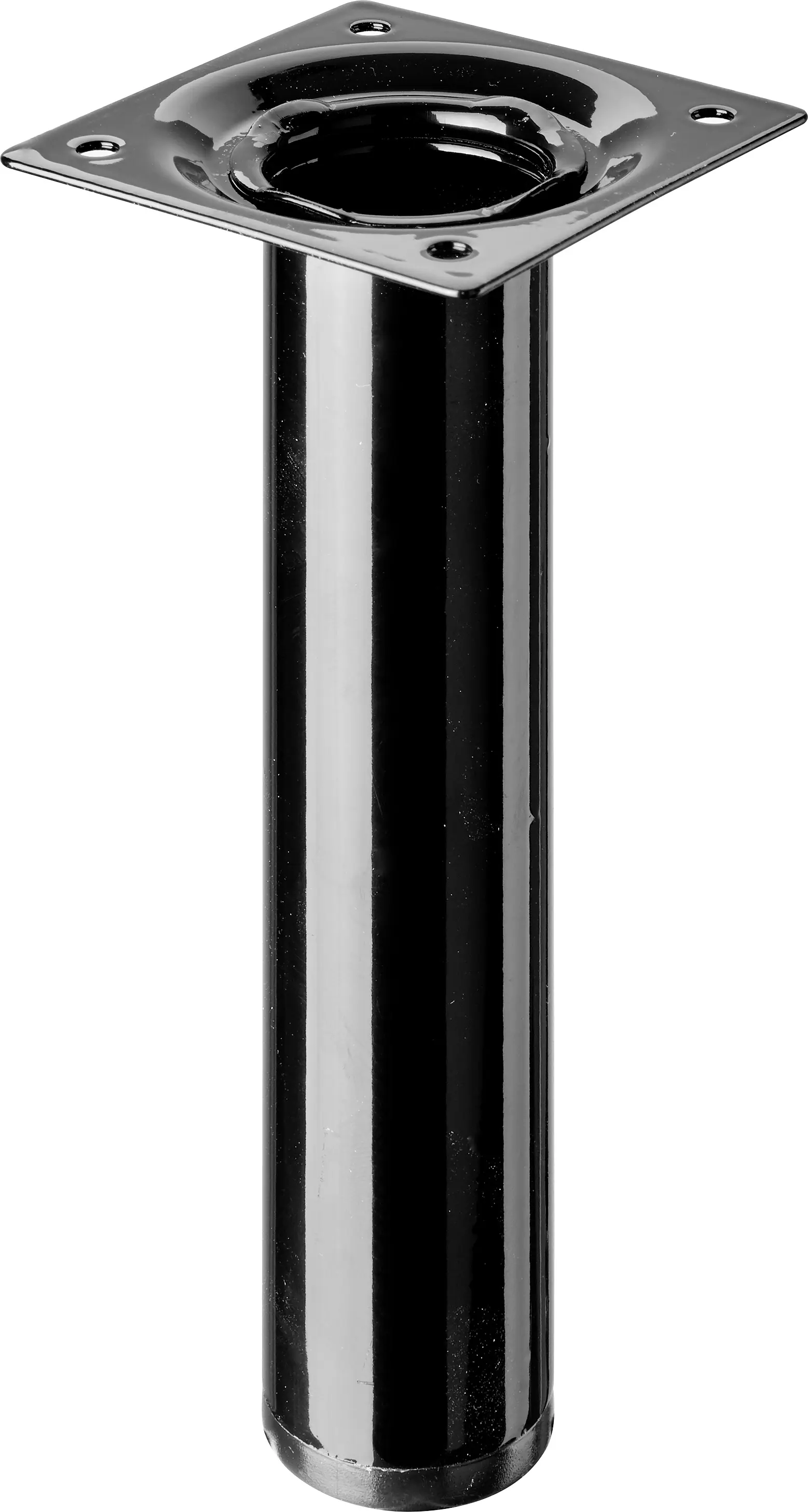 Hettich Tischbein 3,0 x 15 cm Stahl schwarz - 1 Stück