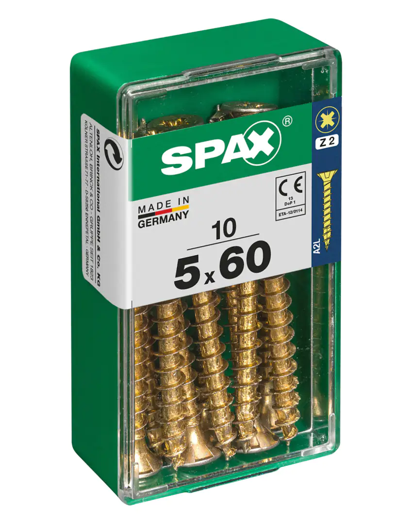Spax Universalschrauben 5.0 x 60 mm PZ 2 - 10 Stk.