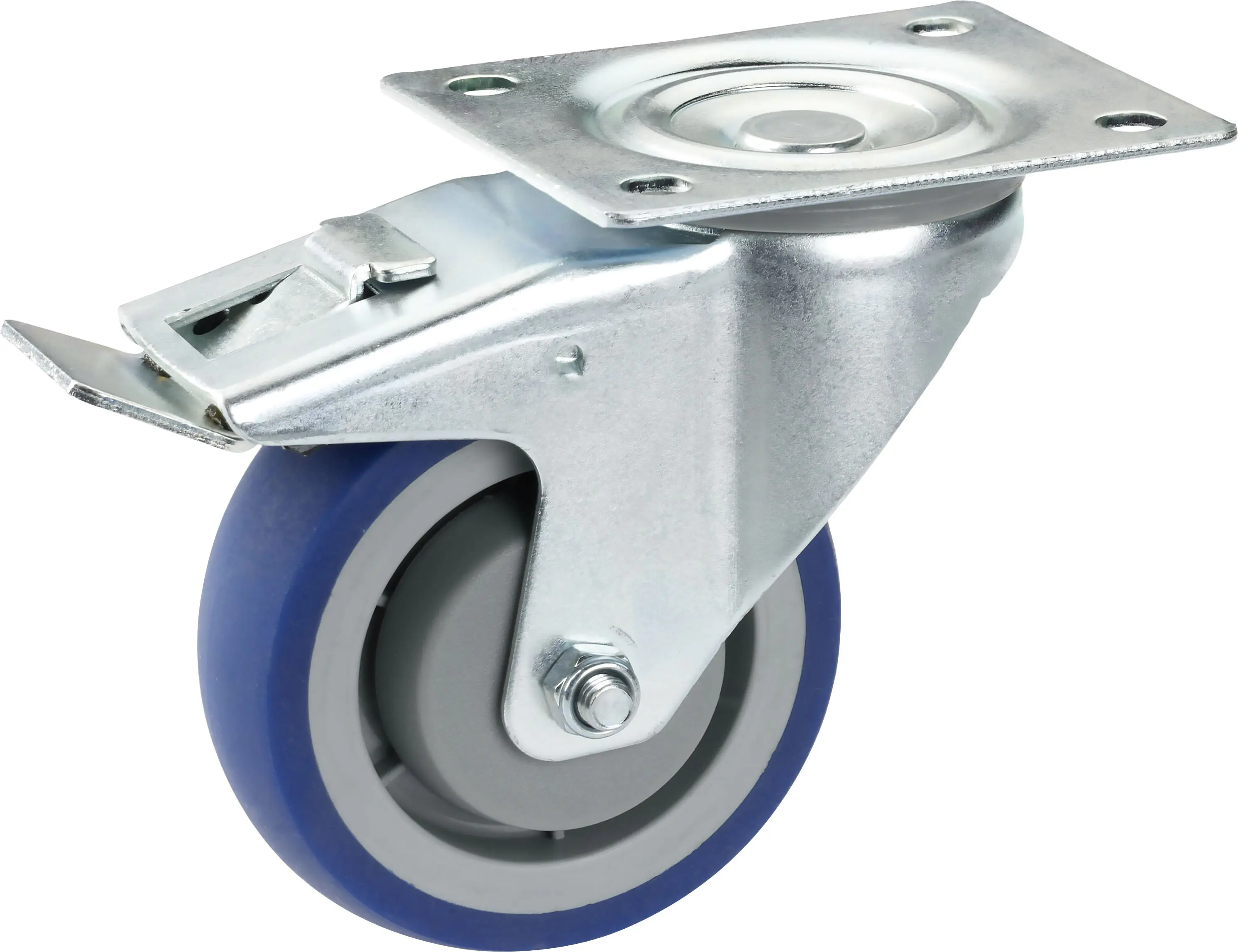 Geräte-Lenkrolle mit Totalfeststeller 80 x 32 mm Tragkr. 100 kg