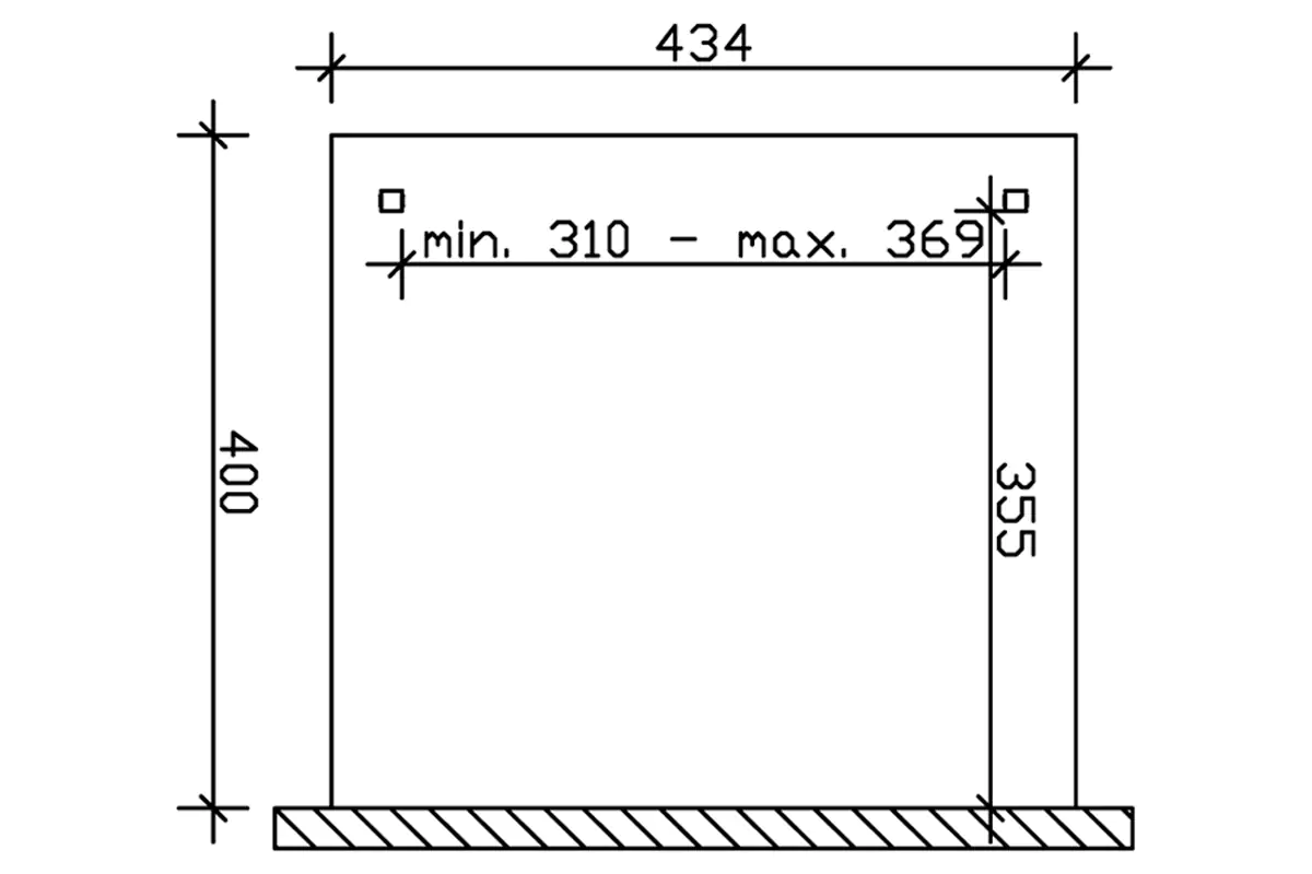 SKAN HOLZ Terrassenüberdachung Ancona 434 x 400 cm Leimholz