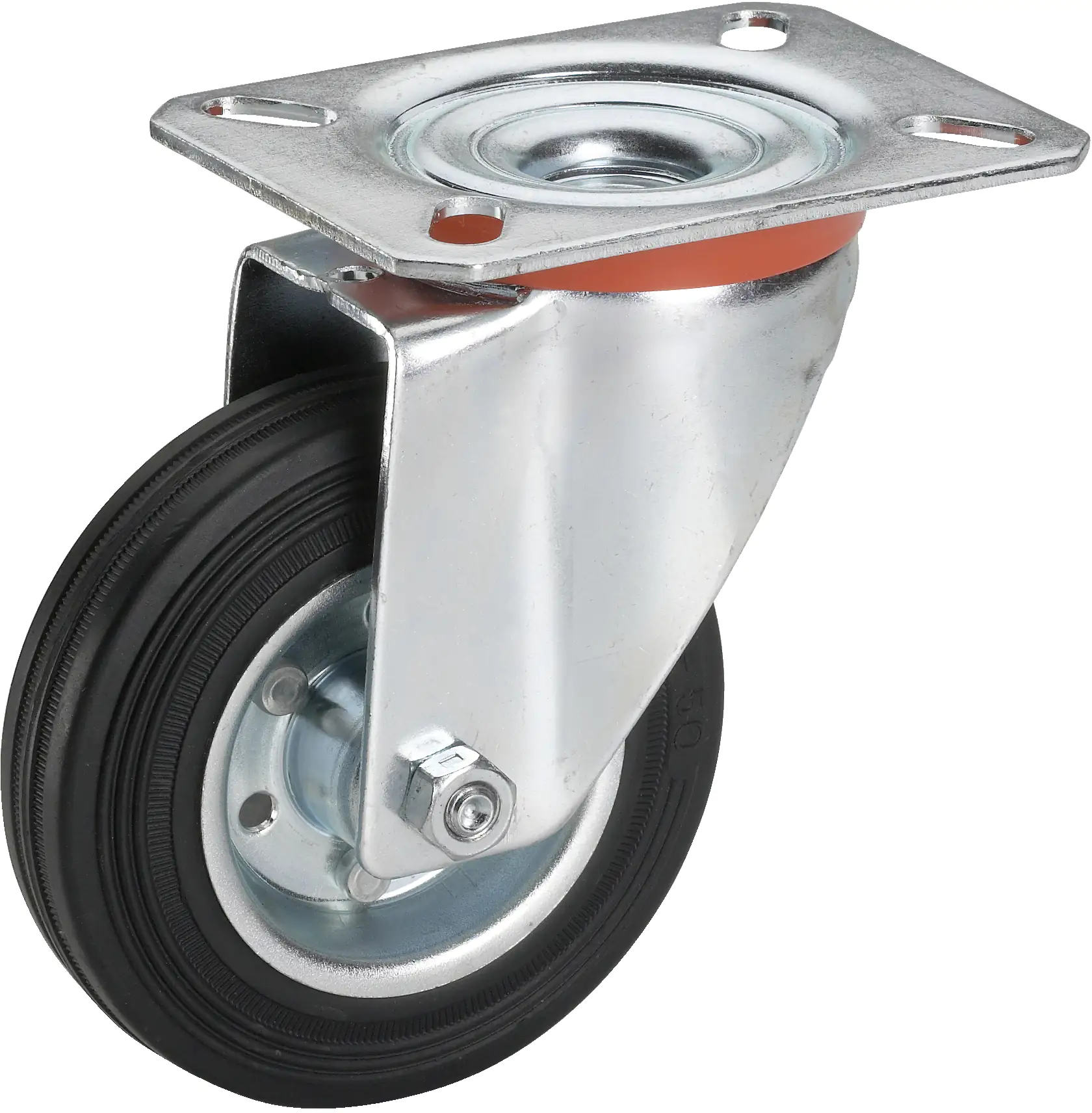 Lenkrolle mit Platte 125 x 37 mm, Tragkr. 100 kg