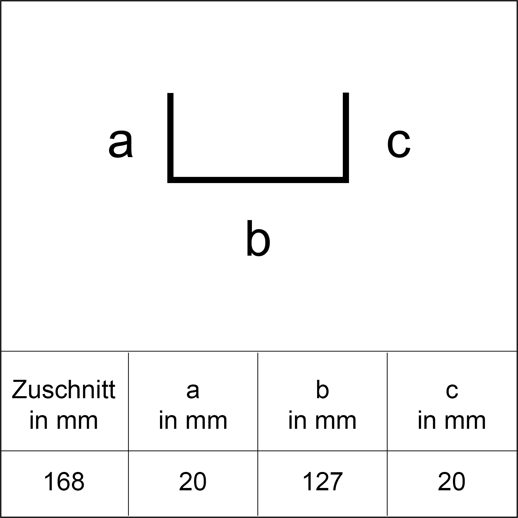 Sarei U-Profil HG6 2000 x 127 x 20 mm natur