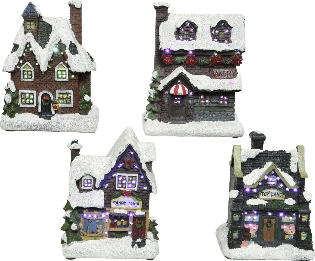 Kaemingk LED Häuser mit Winterlandschaft Szene 1 Licht 5x9x12 cm, bunt Kaemingk LED Häuser mit Winterlandschaft Szene 1 Licht 5x9x12 cm, bunt