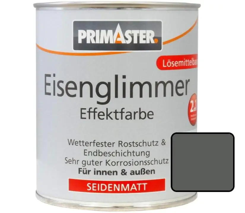 Primaster Eisenglimmer Effektfarbe 750 ml silber seidenmatt