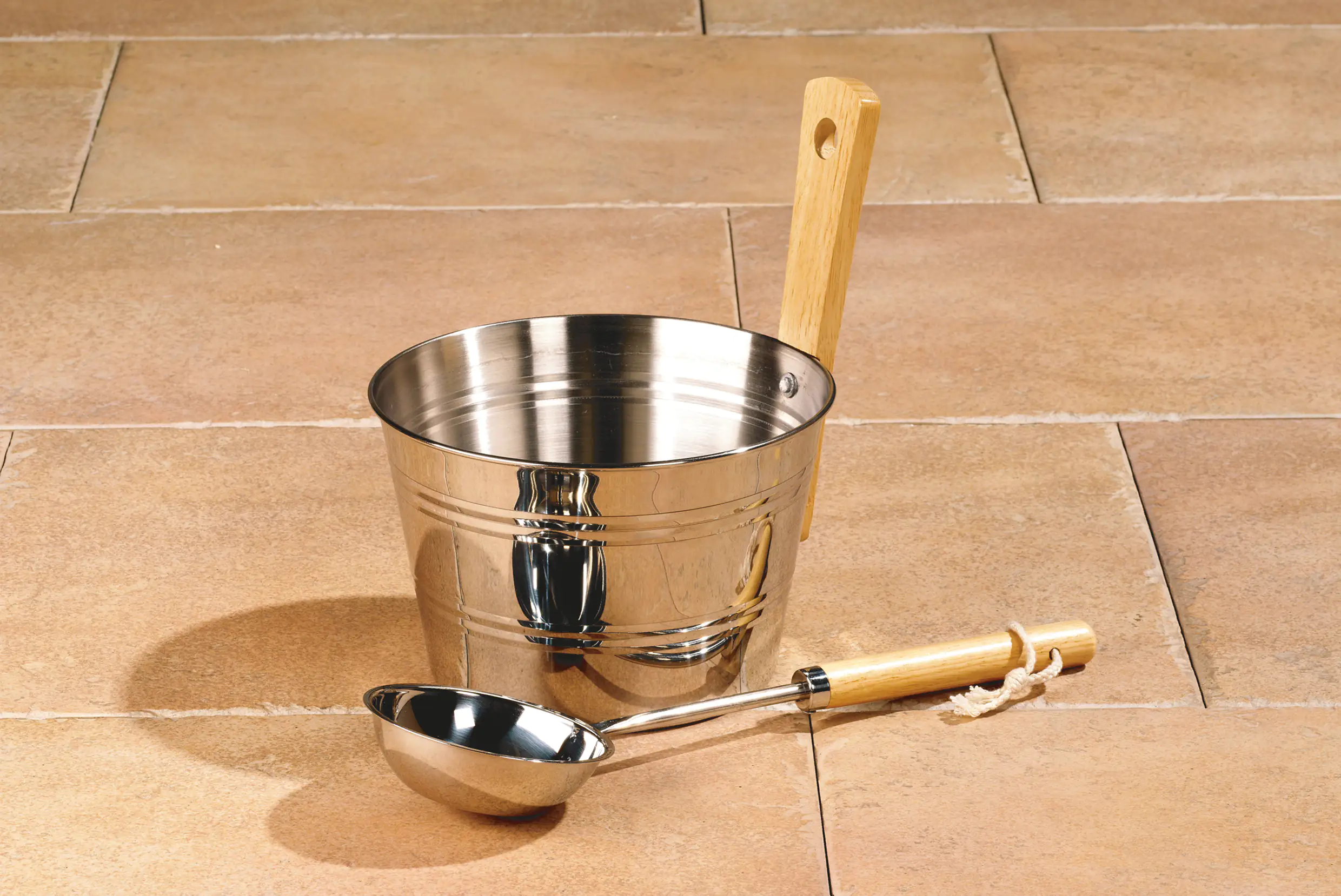 Weka Exklusives Aufguss-Set Edelstahl Inkl. Schöpfkelle und Kübel