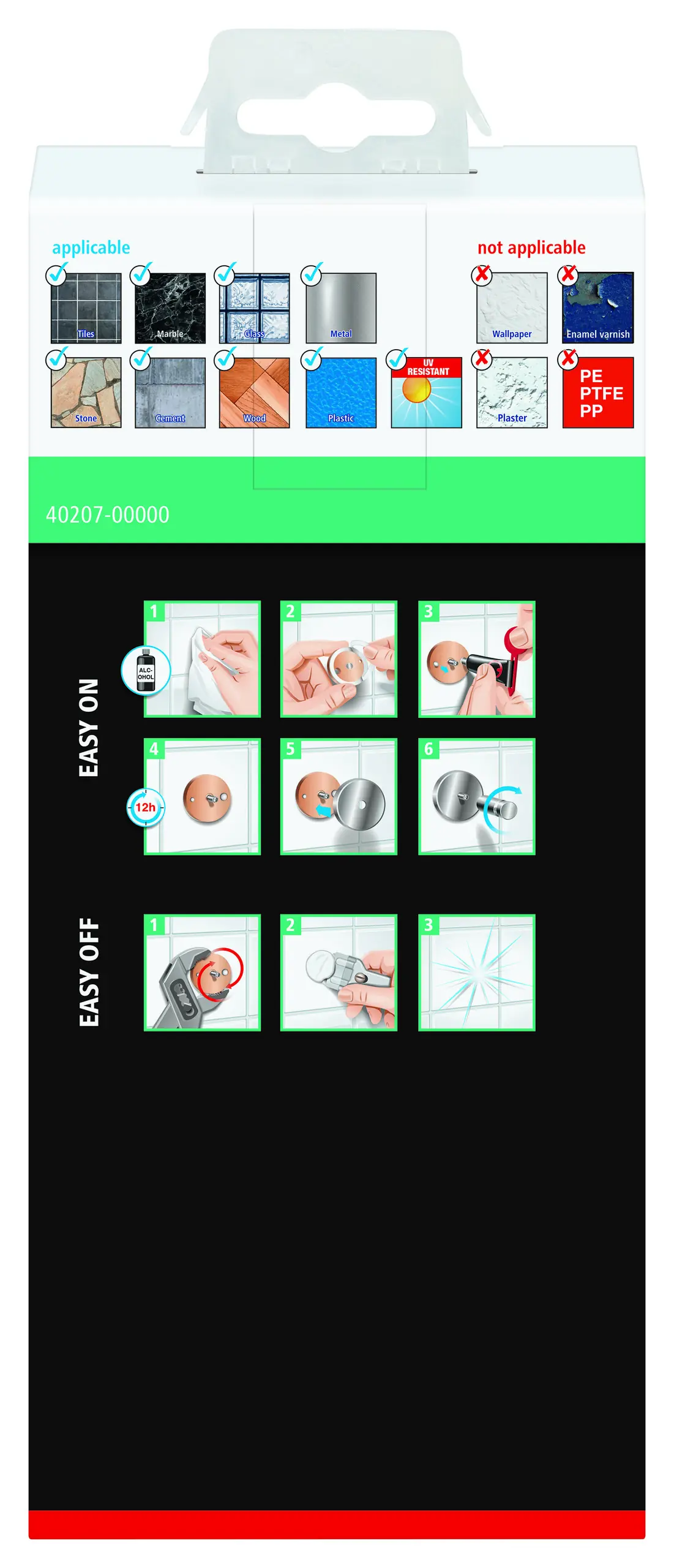 tesa Duschablagekorb Aluxx zum Kleben viereckig 1 Ablage verchromt 22 cm
