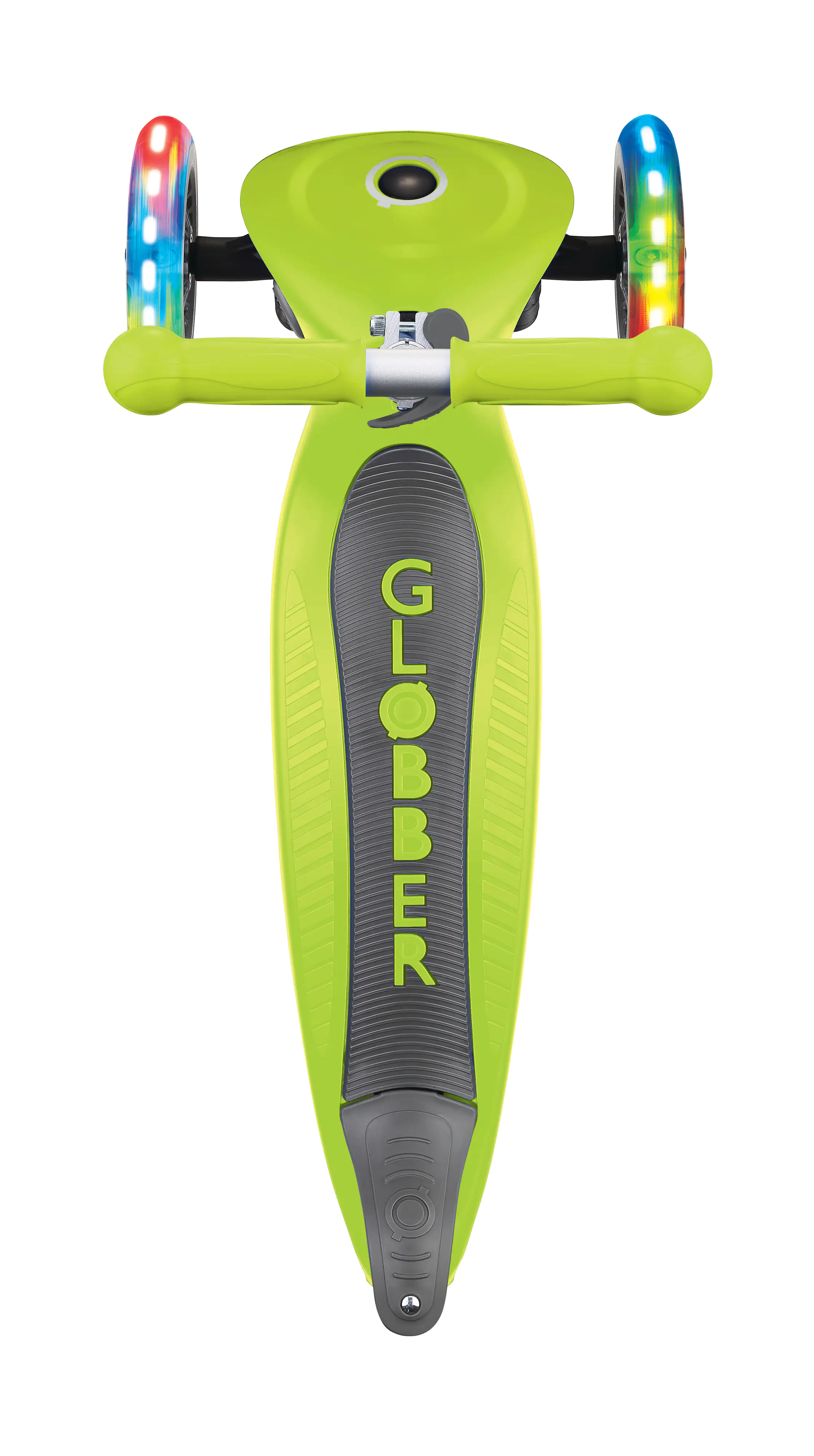Globber Scooter Primo Foldable lime grün mit Leuchtrollen