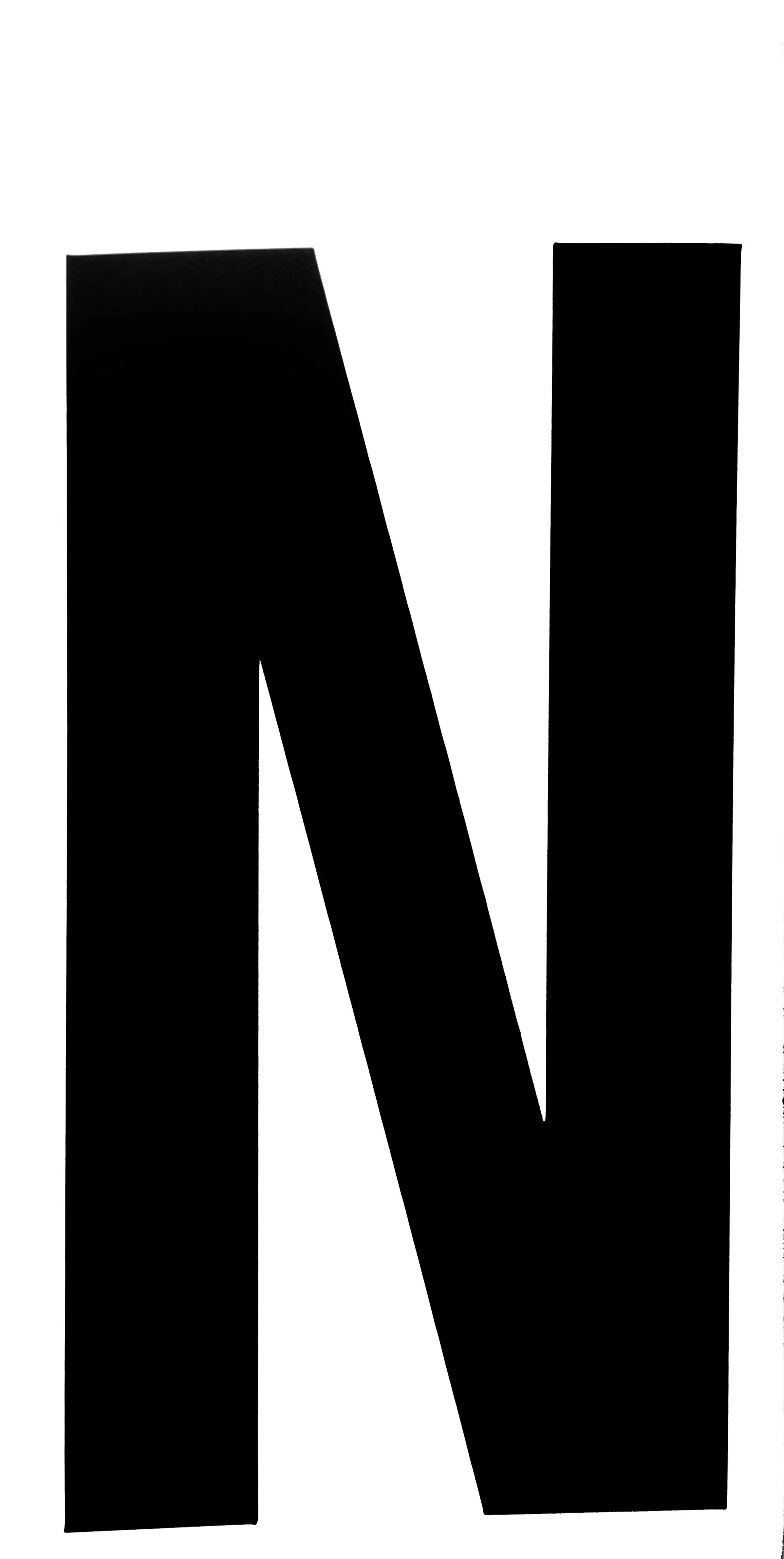 Conmetall Aufkleber Buchstabe N PVC 10 x 6 cm schwarz 