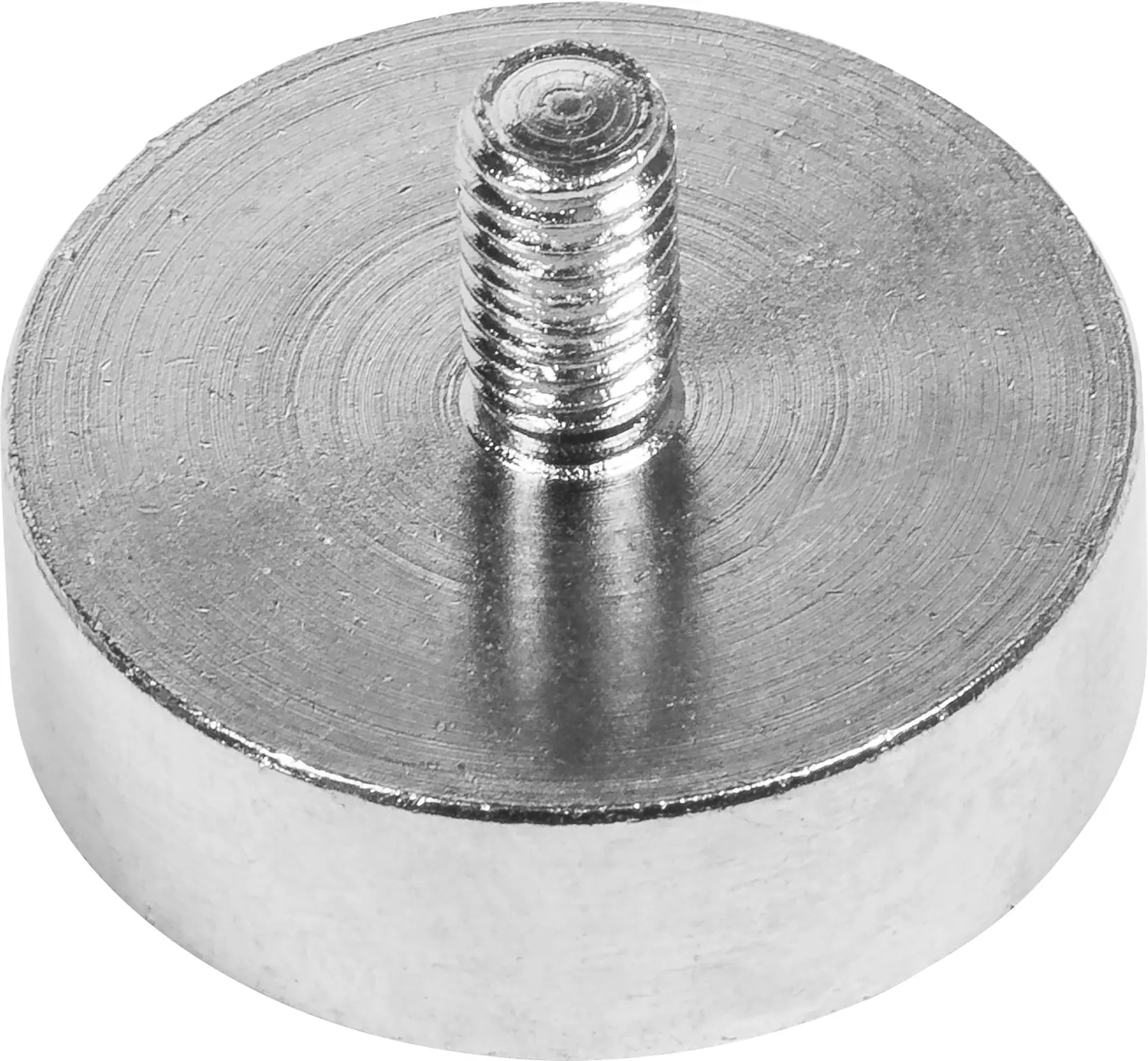 Connex Neodym Magnete N35 Ø 25 x 8 mm. mit Außengewinde M5 x 9 mm  - 1 Stk.