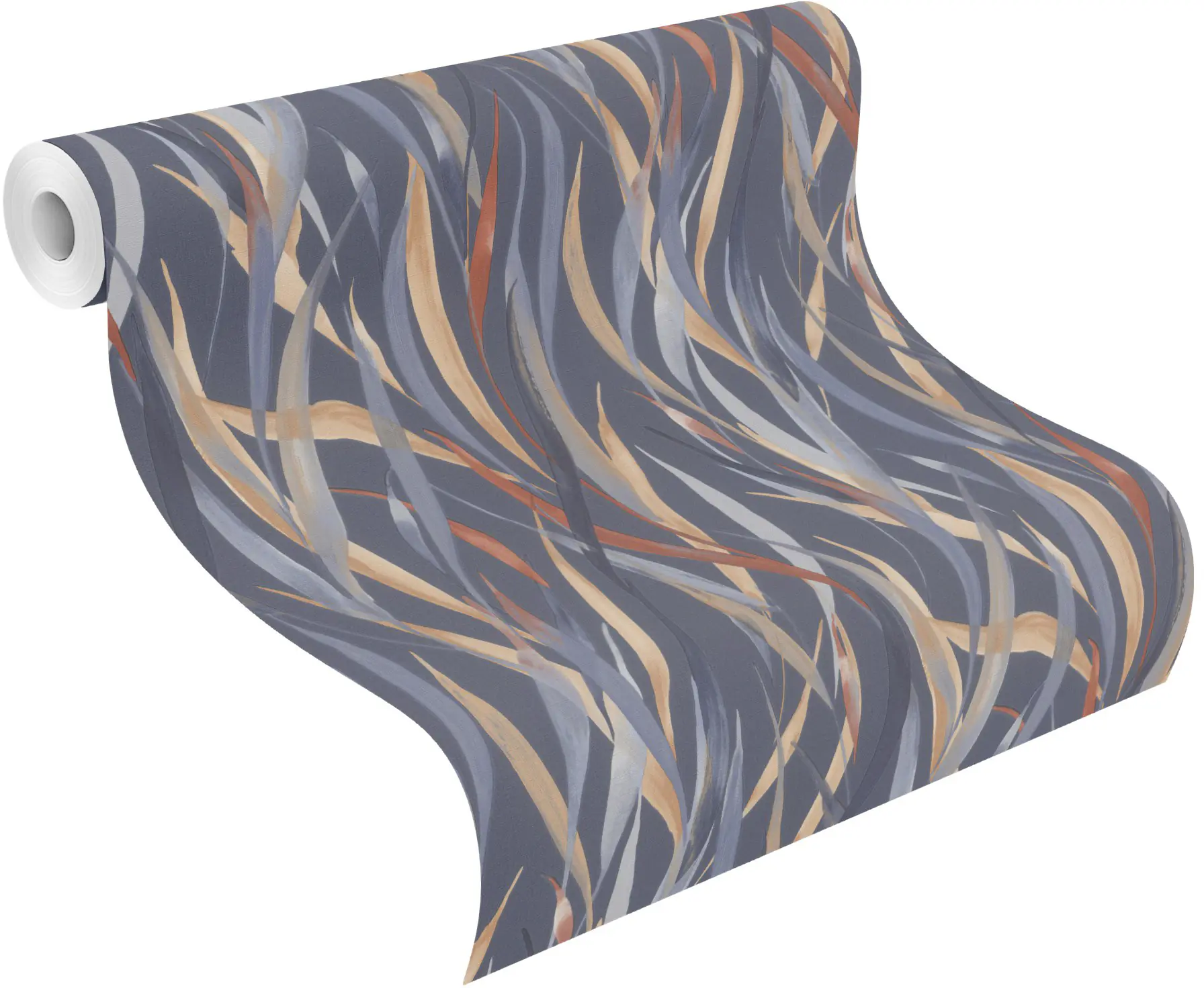 Rasch Vliestapete Paraiso Muster Gräser blau bunt 10,05 x 0,53 m