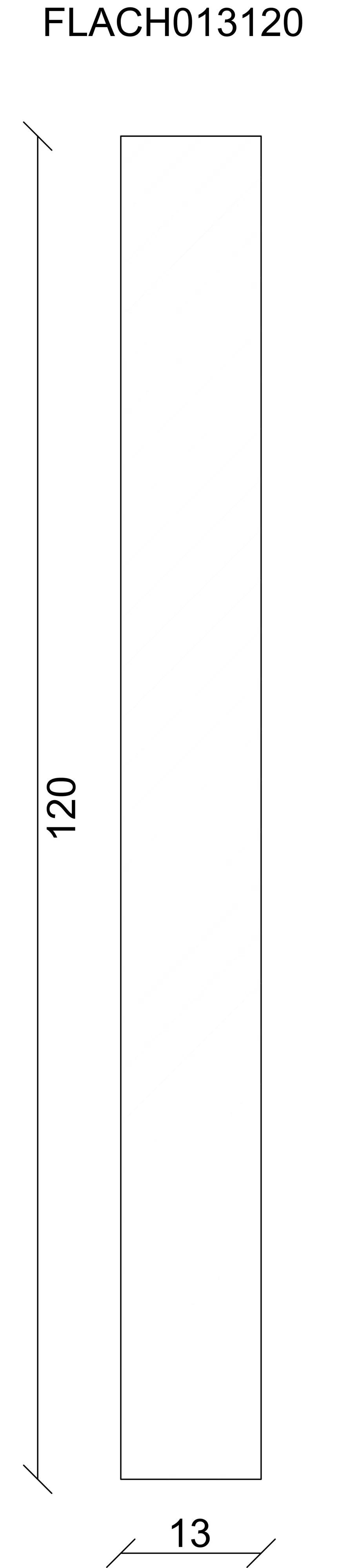 FN Neuhofer Flachleiste 100 cm 120 x 13 mm Fichte/Kiefer