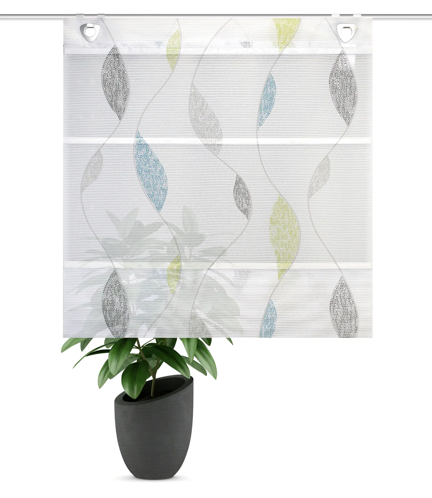 Magnetrollo Bambus Paolo blau-grün 130 x 45 cm