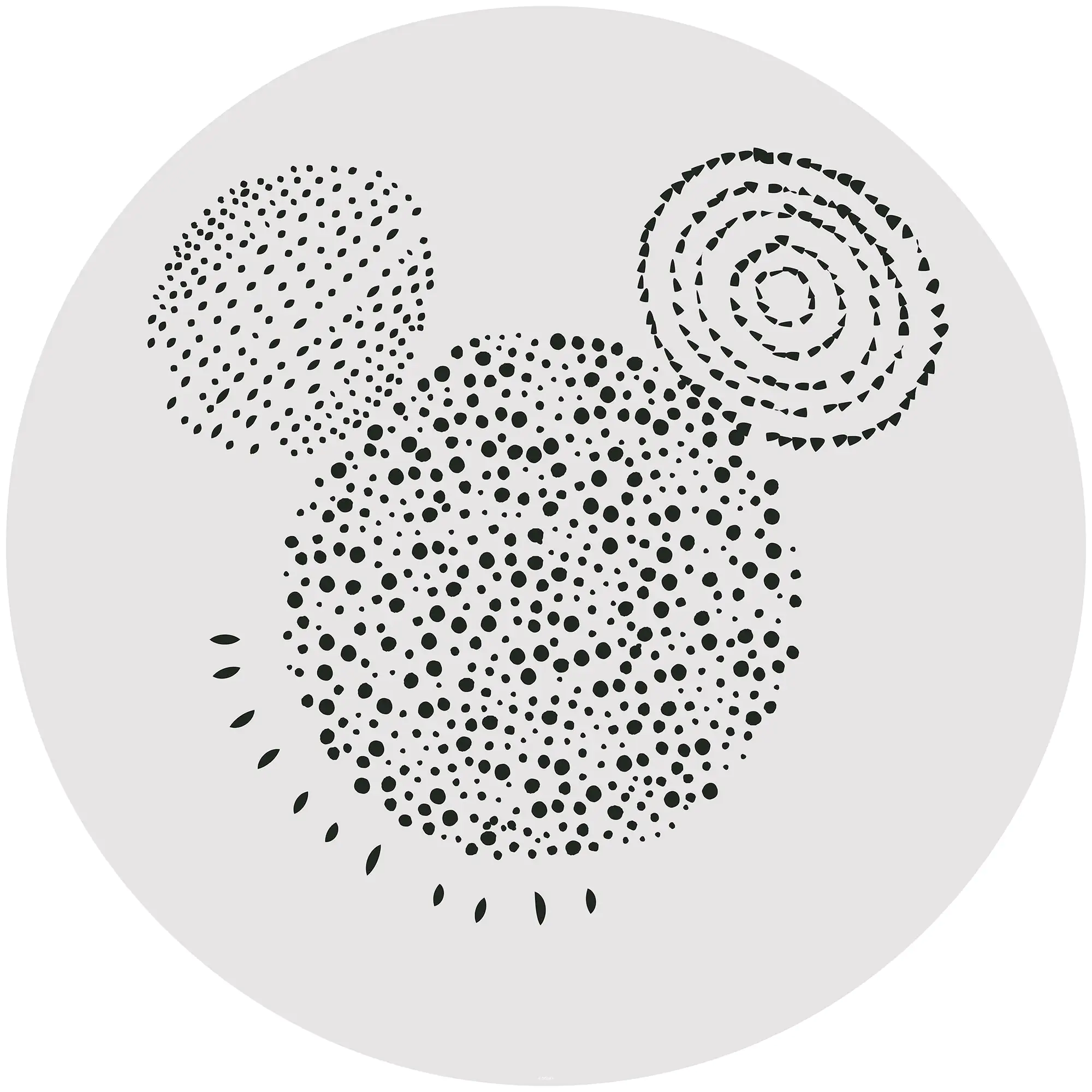 Komar Vlies Fototapete Dot Mickey Stipple Art Ø 128 cm, selbstklebend Komar Vlies Fototapete Dot Mickey Stipple Art Ø 128 cm, selbstklebend