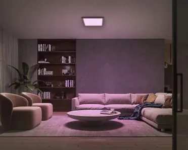 Philips Hue LED Deckenleuchte Tento + Wandschalter eckig weiß 43 x 3 cm RGB Philips Hue LED Deckenleuchte Tento + Wandschalter eckig weiß 43 x 3 cm RGB