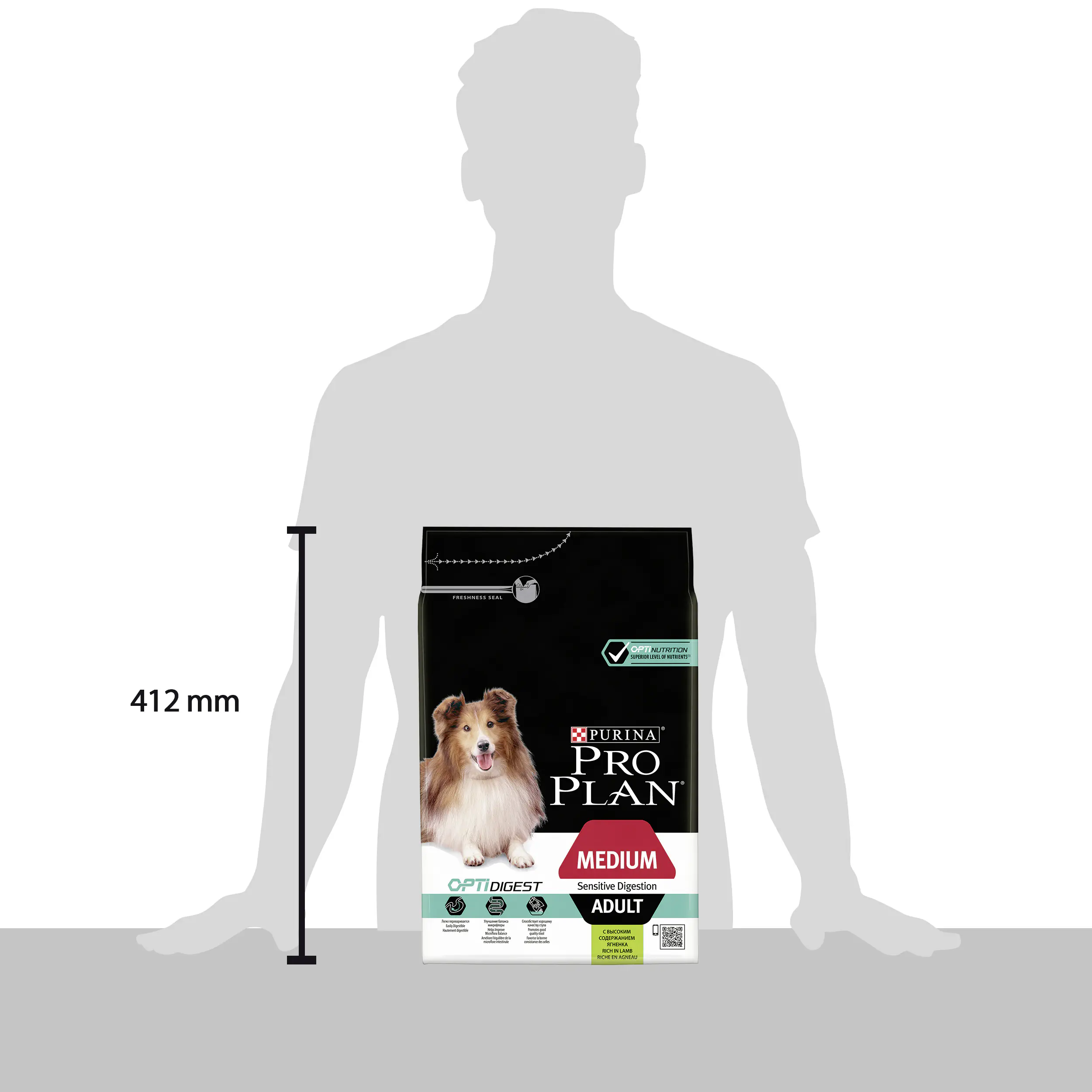 Purina PRO PLAN Dog Medium Adult Sens. Digestion Lamm trocken 3 kg