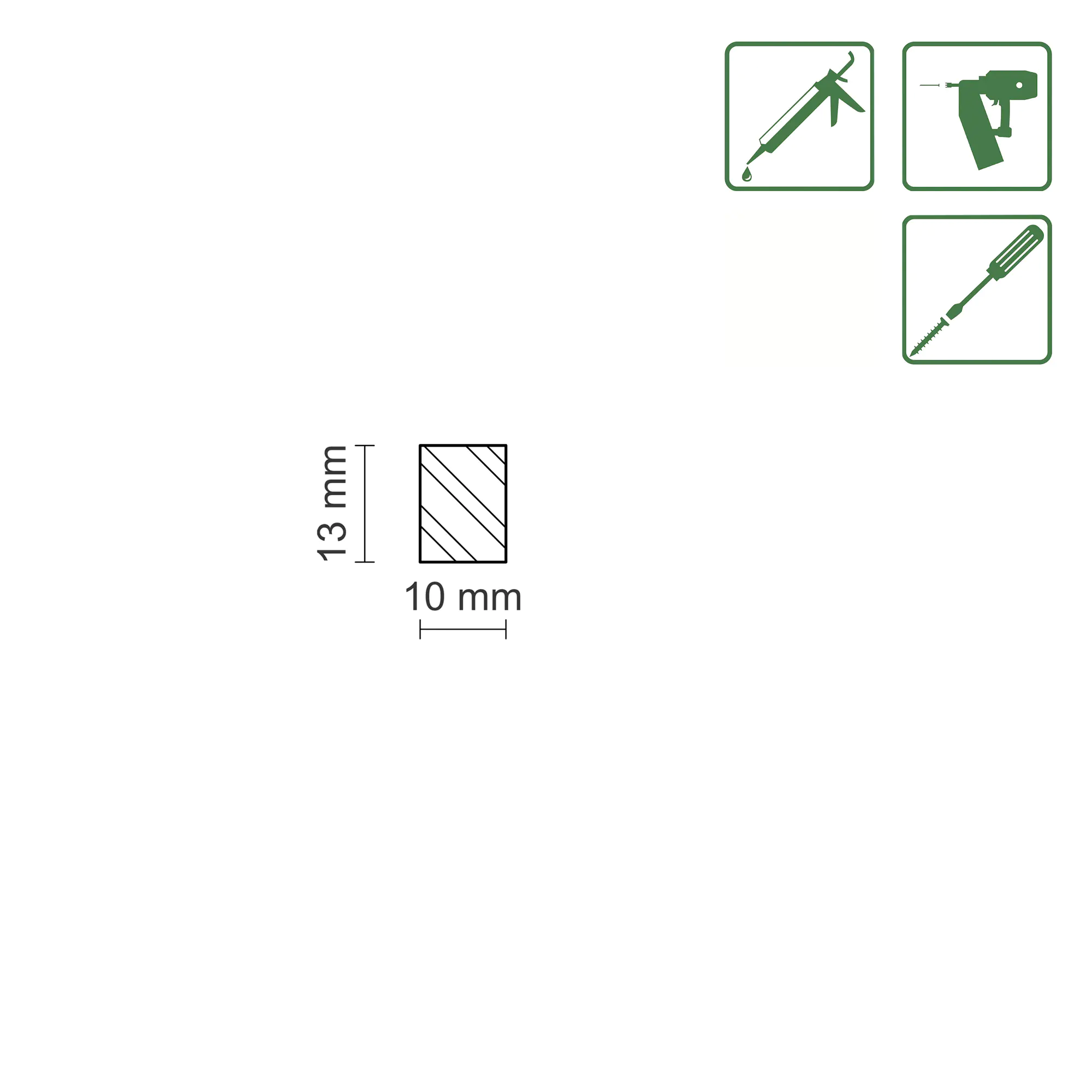 FN Neuhofer Flachleiste 100 cm 13 x 10 mm Fichte/Kiefer