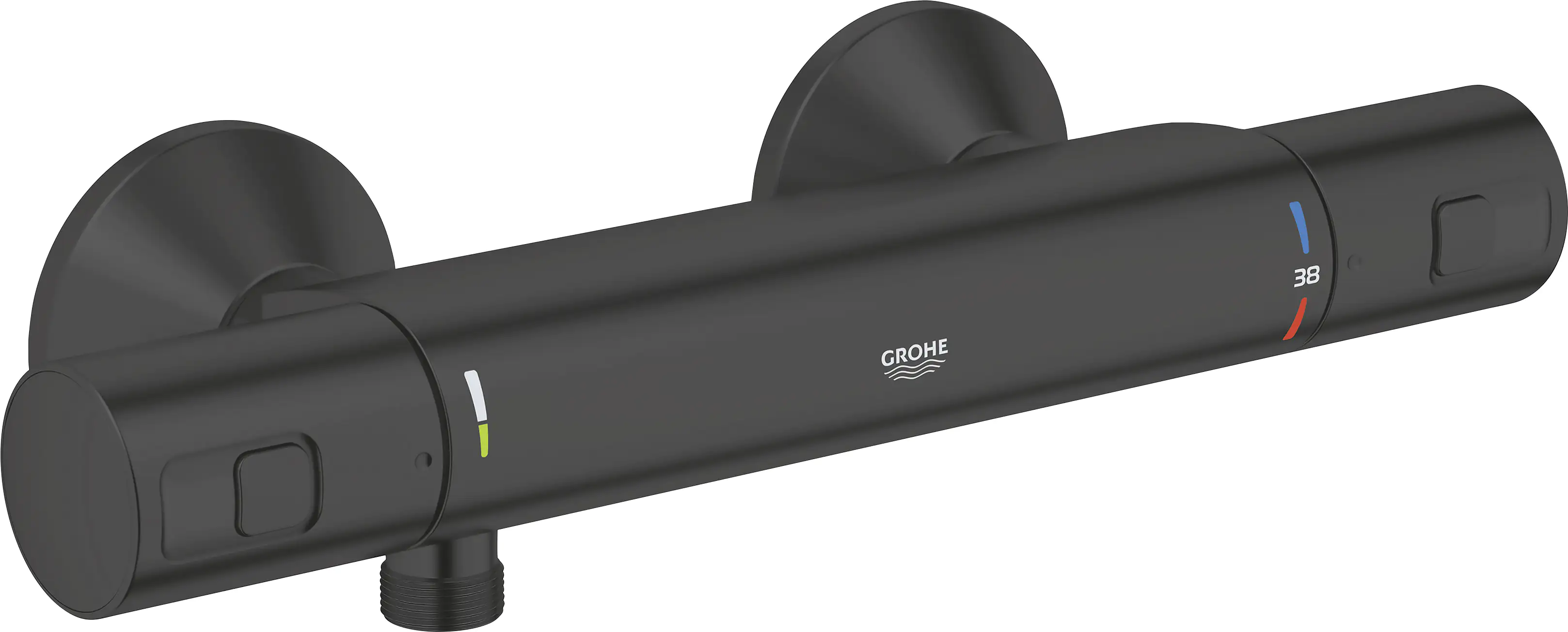 Grohe Duscharmatur mit Thermostat Precision Start schwarz matt Grohe Duscharmatur mit Thermostat Precision Start schwarz matt