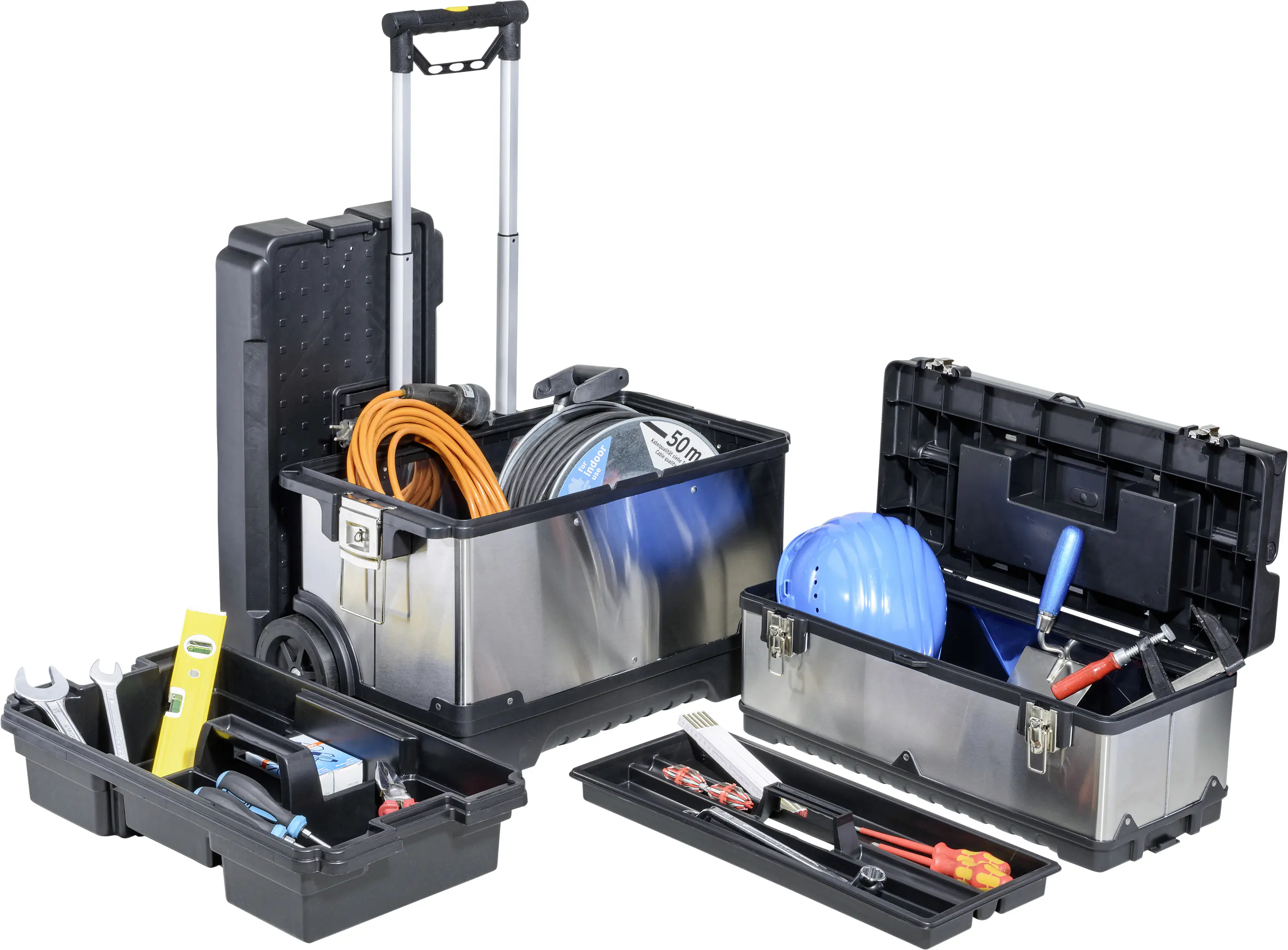 Allit rollbarer Profi-Werkzeugkoffer McPlus Pro M R25L+23 ohne Inhalt