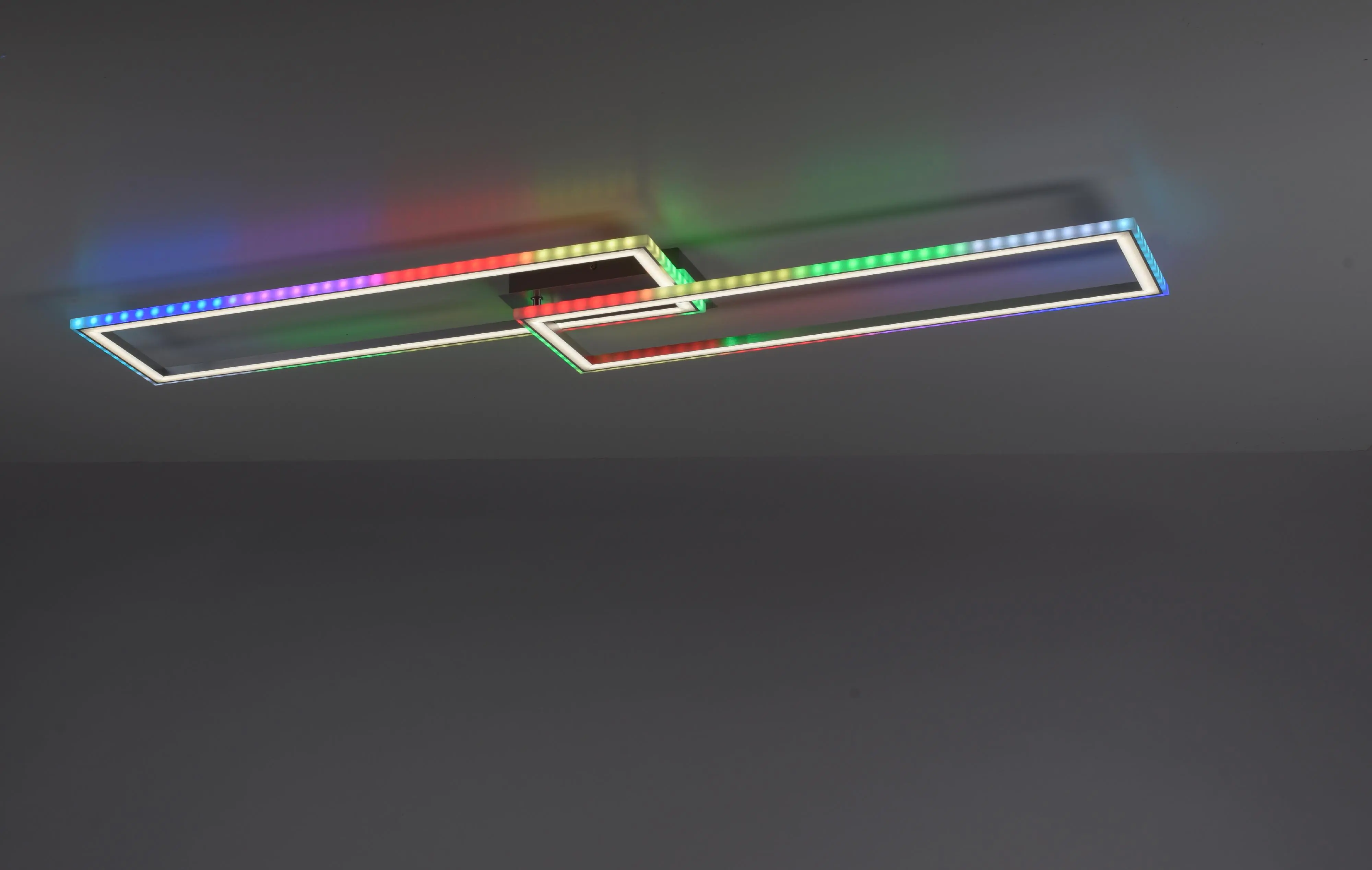 JustLight LED Deckenleuchte Felix60 stahl 121 x 29,5 cm dimmbar RGBW