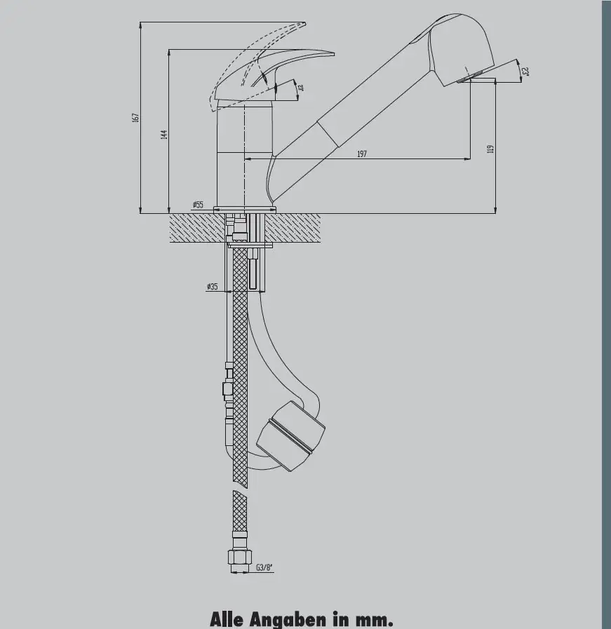 Primaster Küchenarmatur Sydney verchromt mit Handbrause