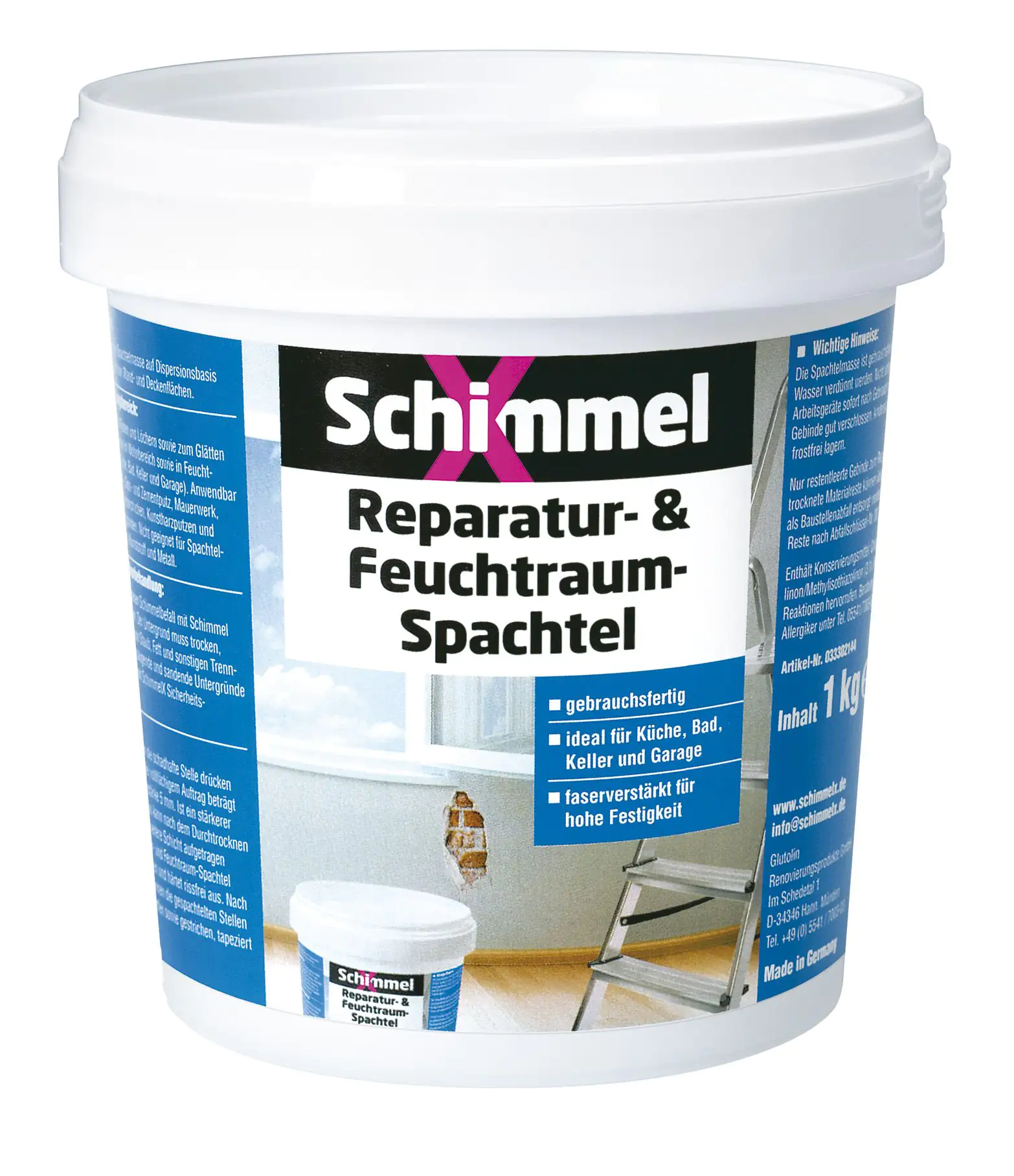 4044899333029 Schimmel X Reparatur- und Feuchtraumspachtel 1 kg