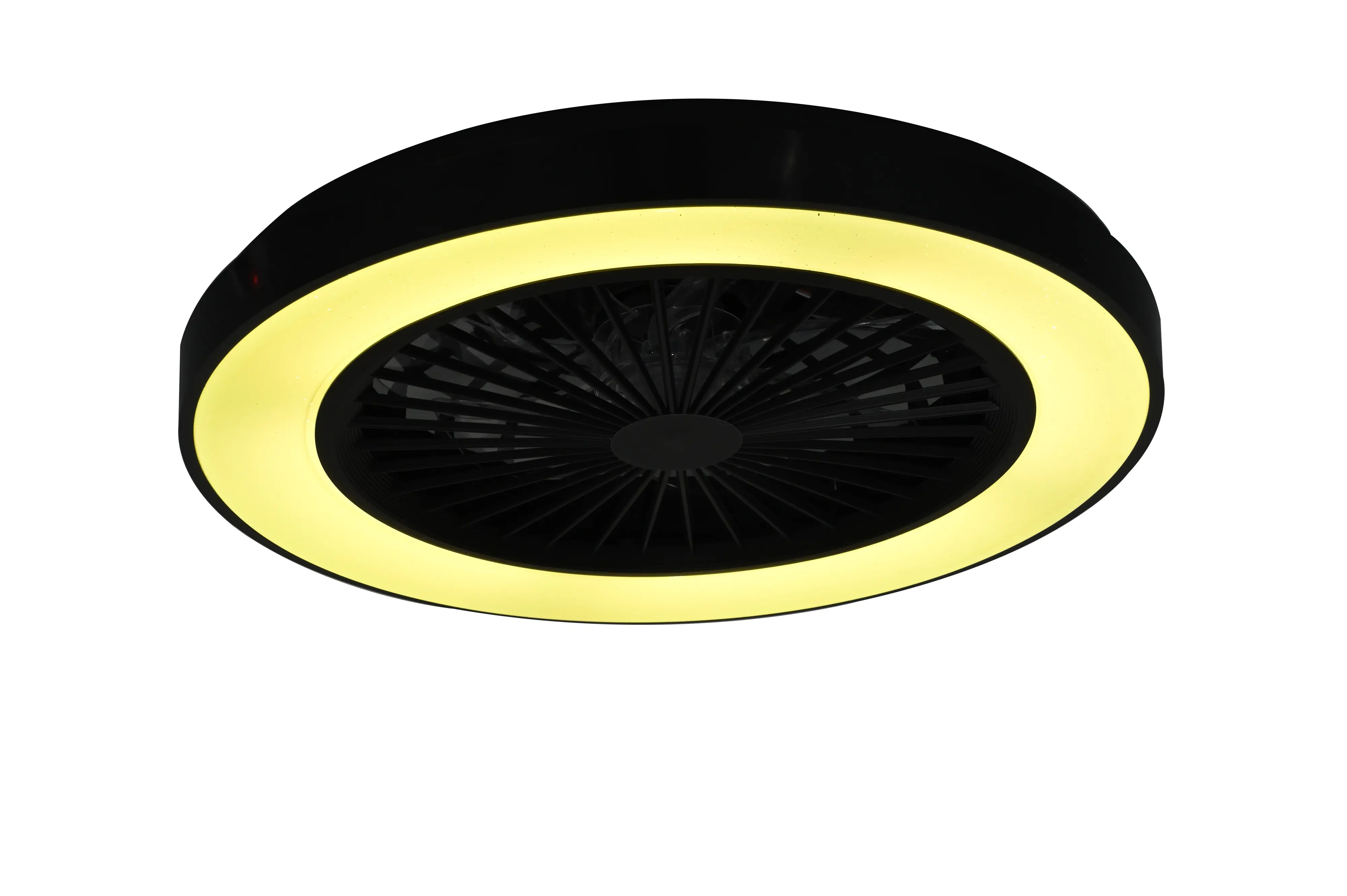 LED Deckenleuchte mit Ventilator Petri Ø 48 cm 40 W schwarz LED Deckenleuchte mit Ventilator Petri Ø 48 cm 40 W schwarz