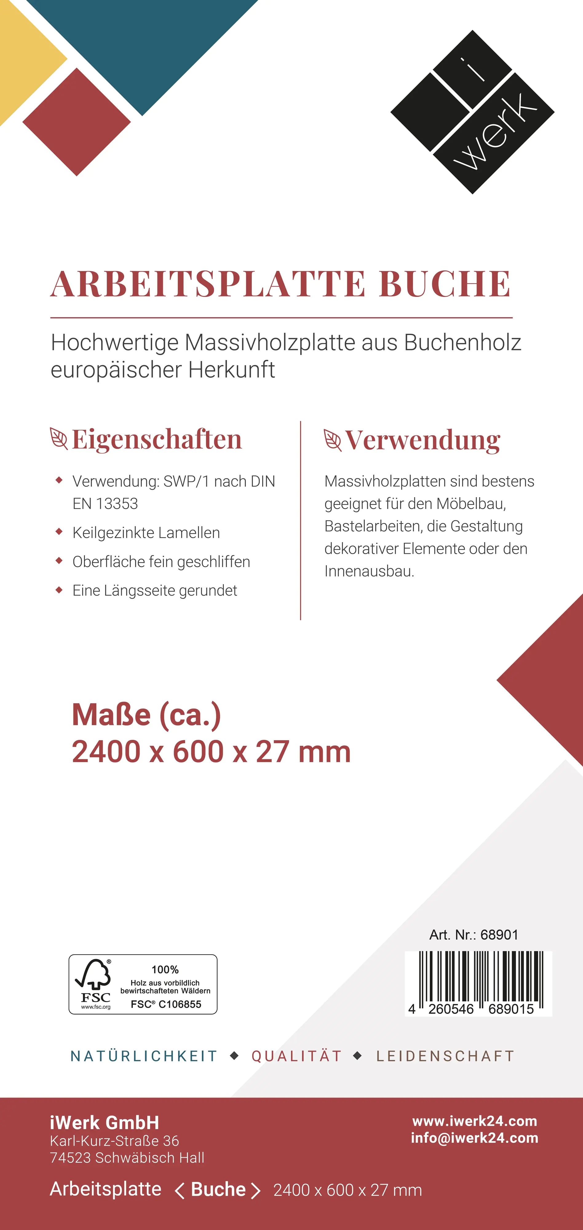 Arbeitsplatte Buche massiv 240 x 60 x 2,7 cm geschliffen Arbeitsplatte Buche massiv 240 x 60 x 2,7 cm geschliffen