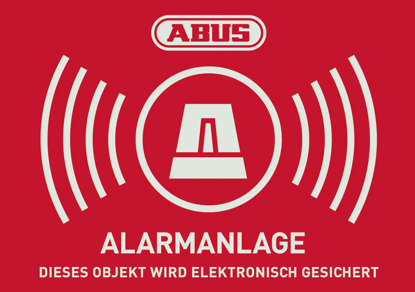 Abus Warnaufkleber Alarm AU1312 74 x 52,5 mm Abus Warnaufkleber Alarm AU1312 74 x 52,5 mm