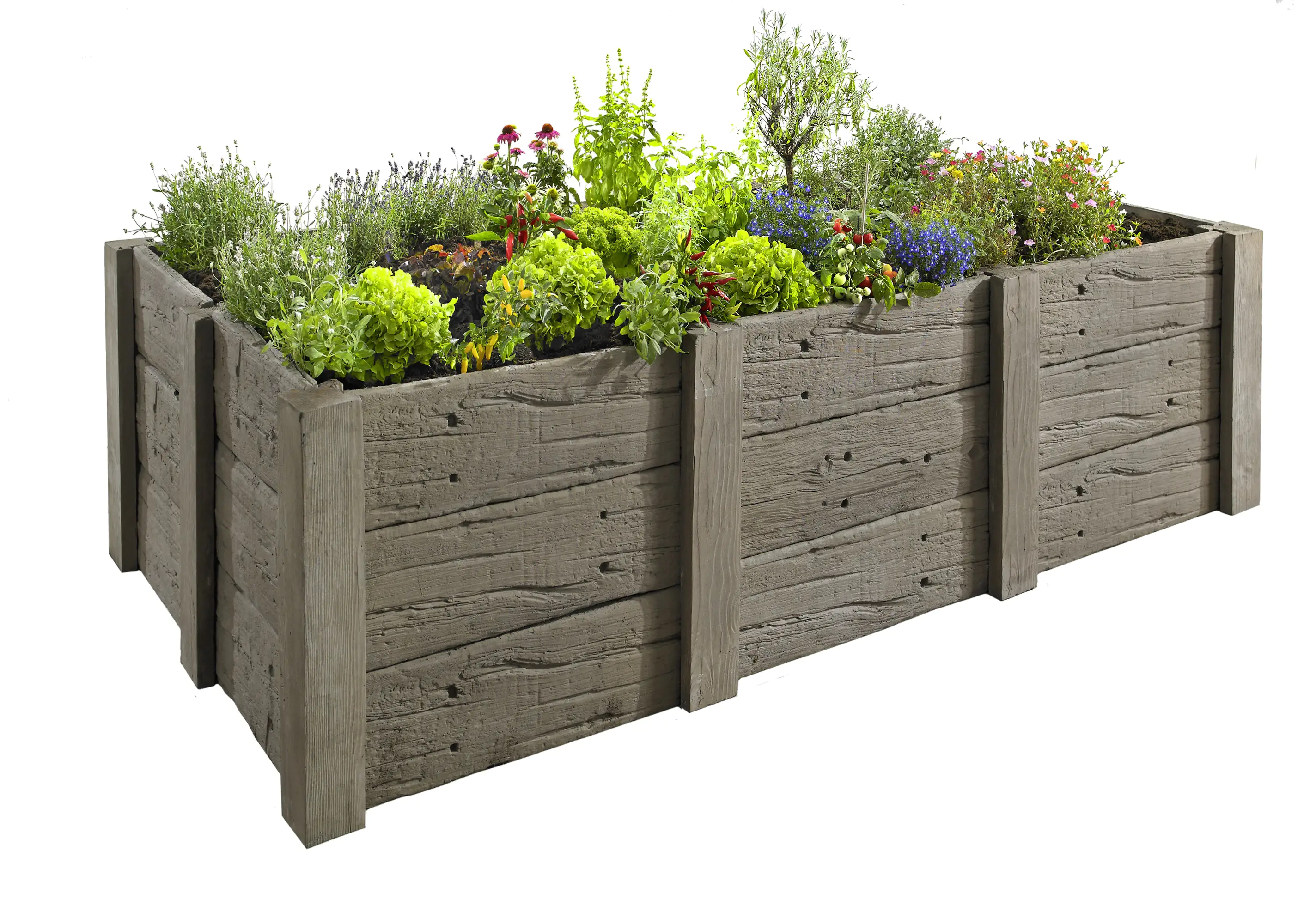 2077881026472_6 Kann Hochbeet-Set 1 Antik 220 x 150 x 75 cm braun