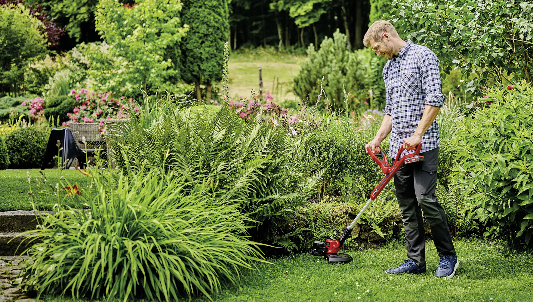 Einhell Akku Rasentrimmer GE-CT 18/30 Li-Solo 30 cm Schnittkreis