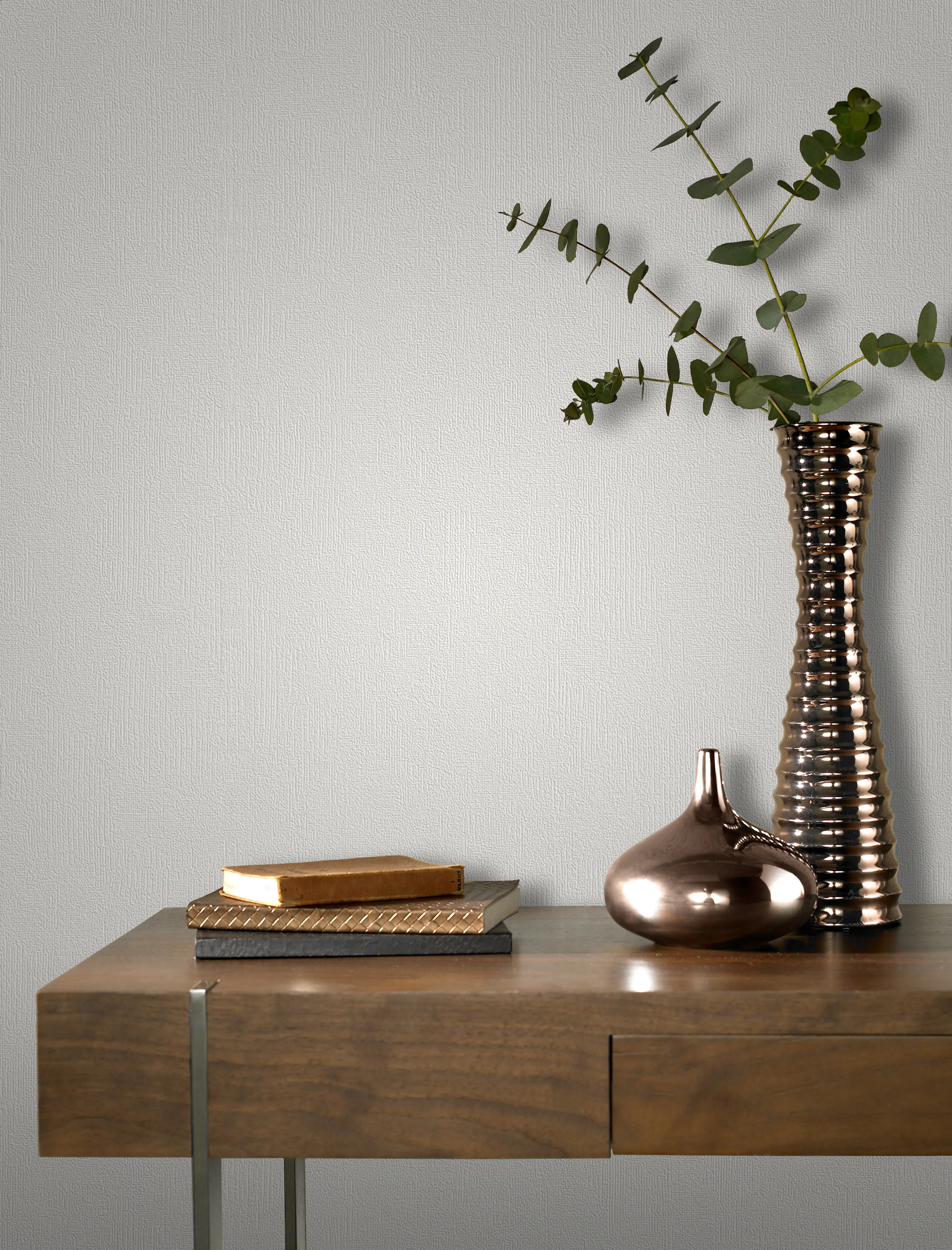 Rasch Vliestapete 415346 home Style uni weiß 10,05 x 0,53 m