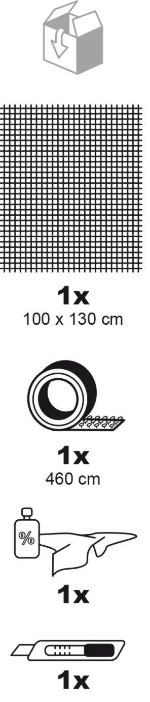 Schellenberg Fliegengitter Minirolle 100 x 130 cm weiß kürzbar