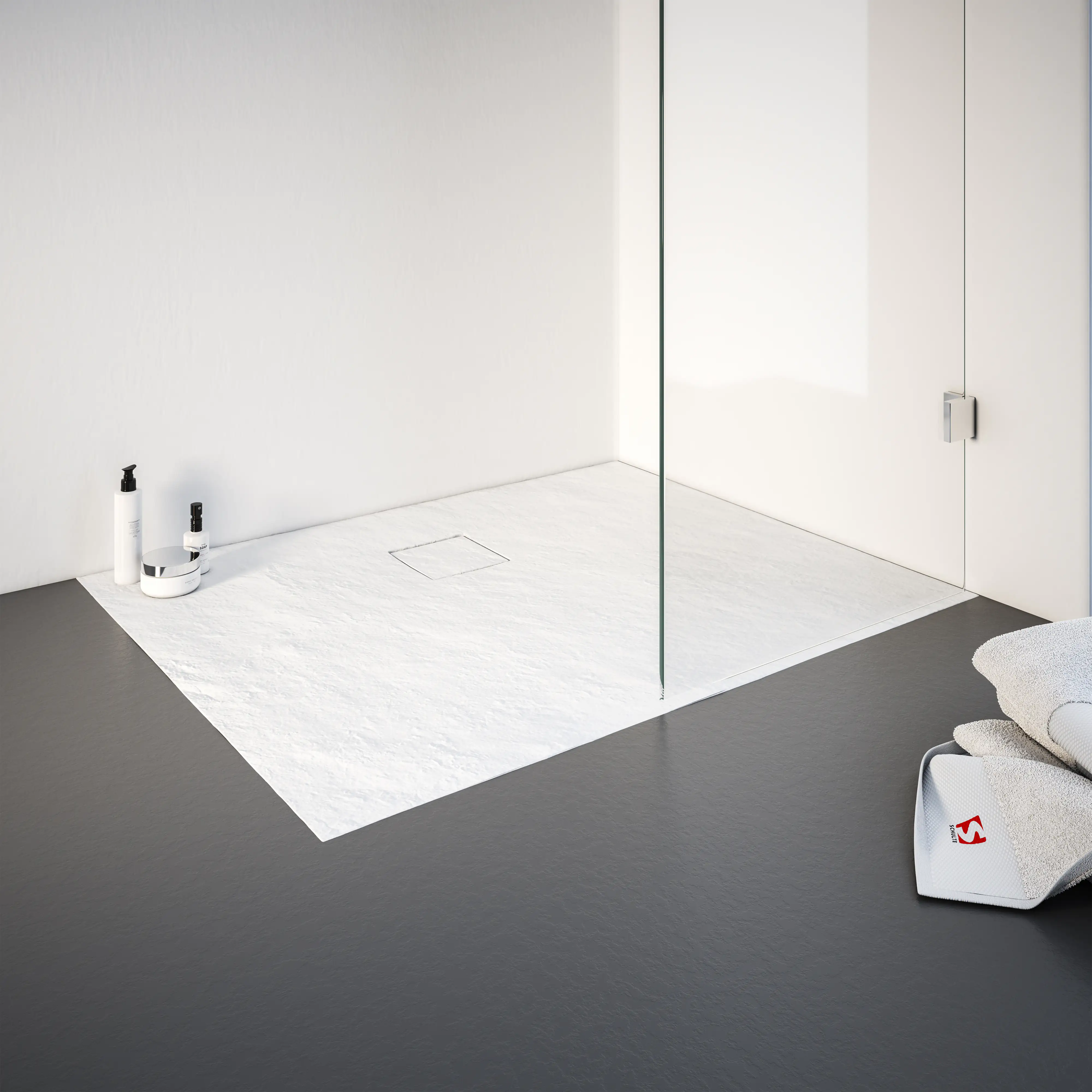 4060991063466 Schulte Duschwanne Steinstruktur 90 x 140 cm weiß