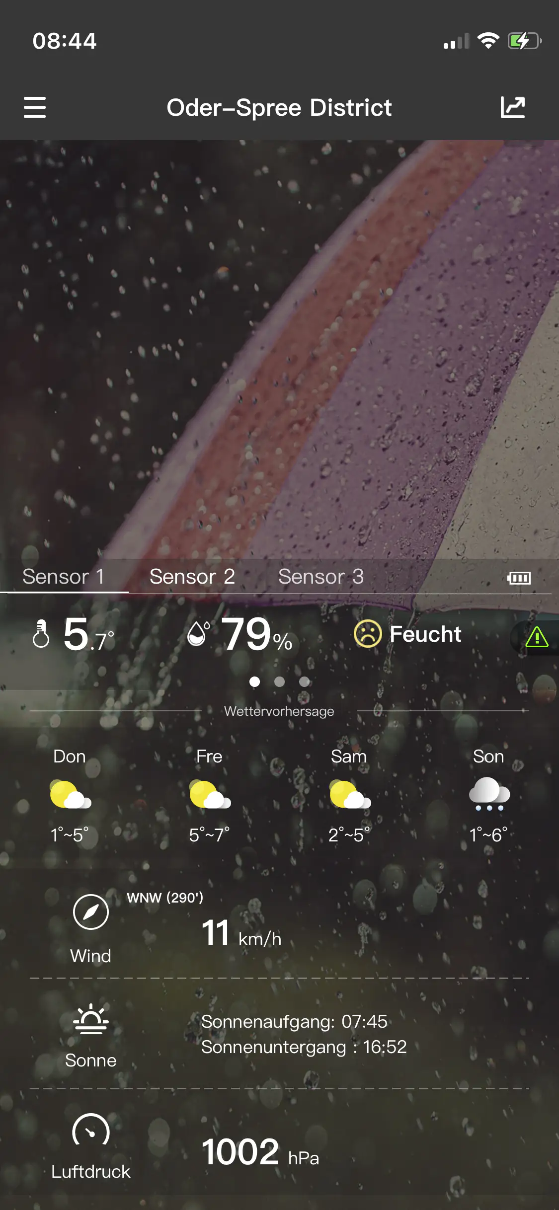 Technoline Wetterstation WD 2000 Direkt Wetter App, weiß