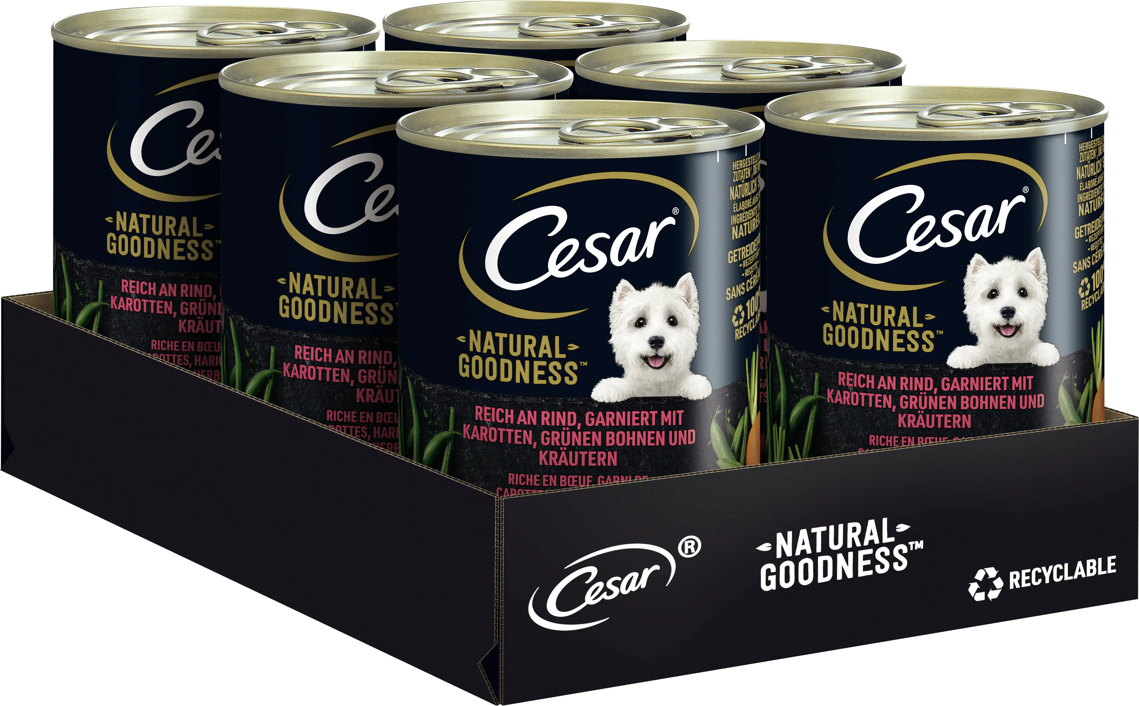 Cesar Natural Goodness Adult mit Rind Hundefutter 400 g