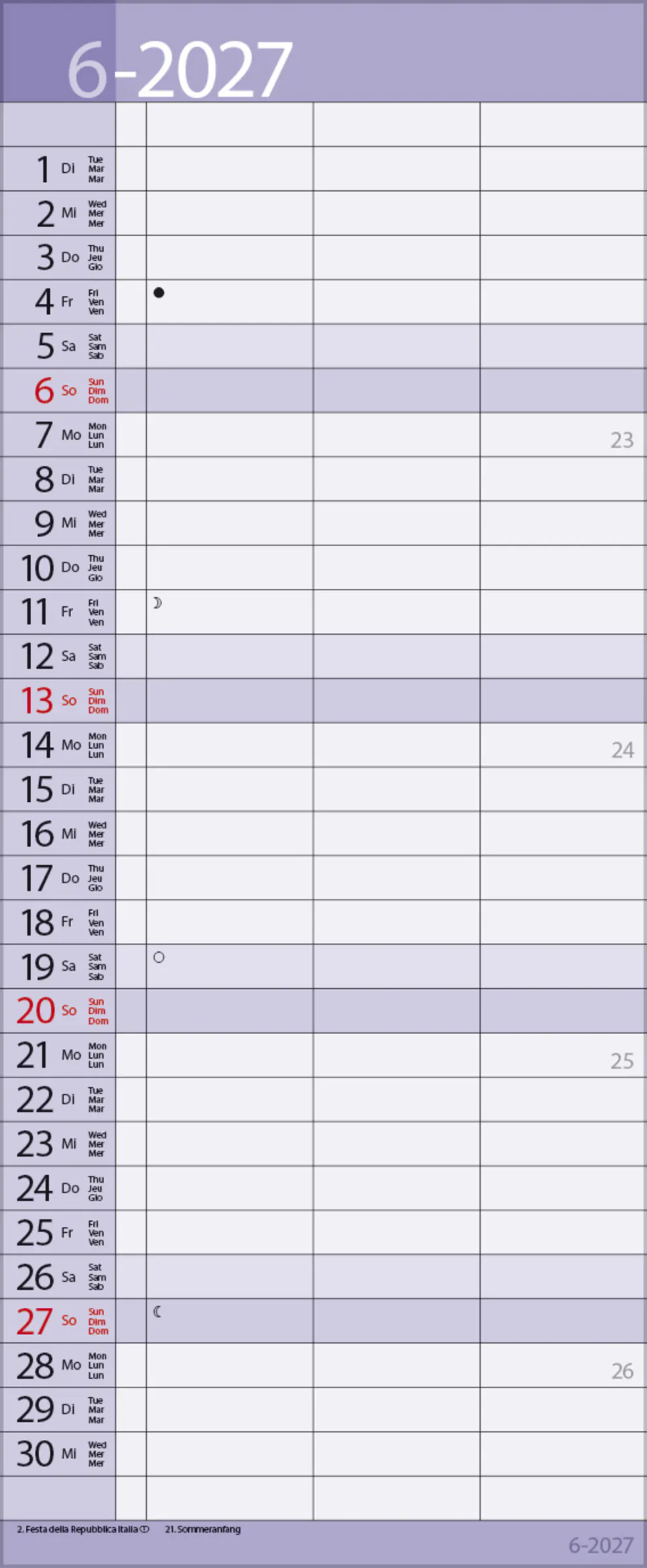 Korsch Kalender Timer for 2 Lifestyle 2027