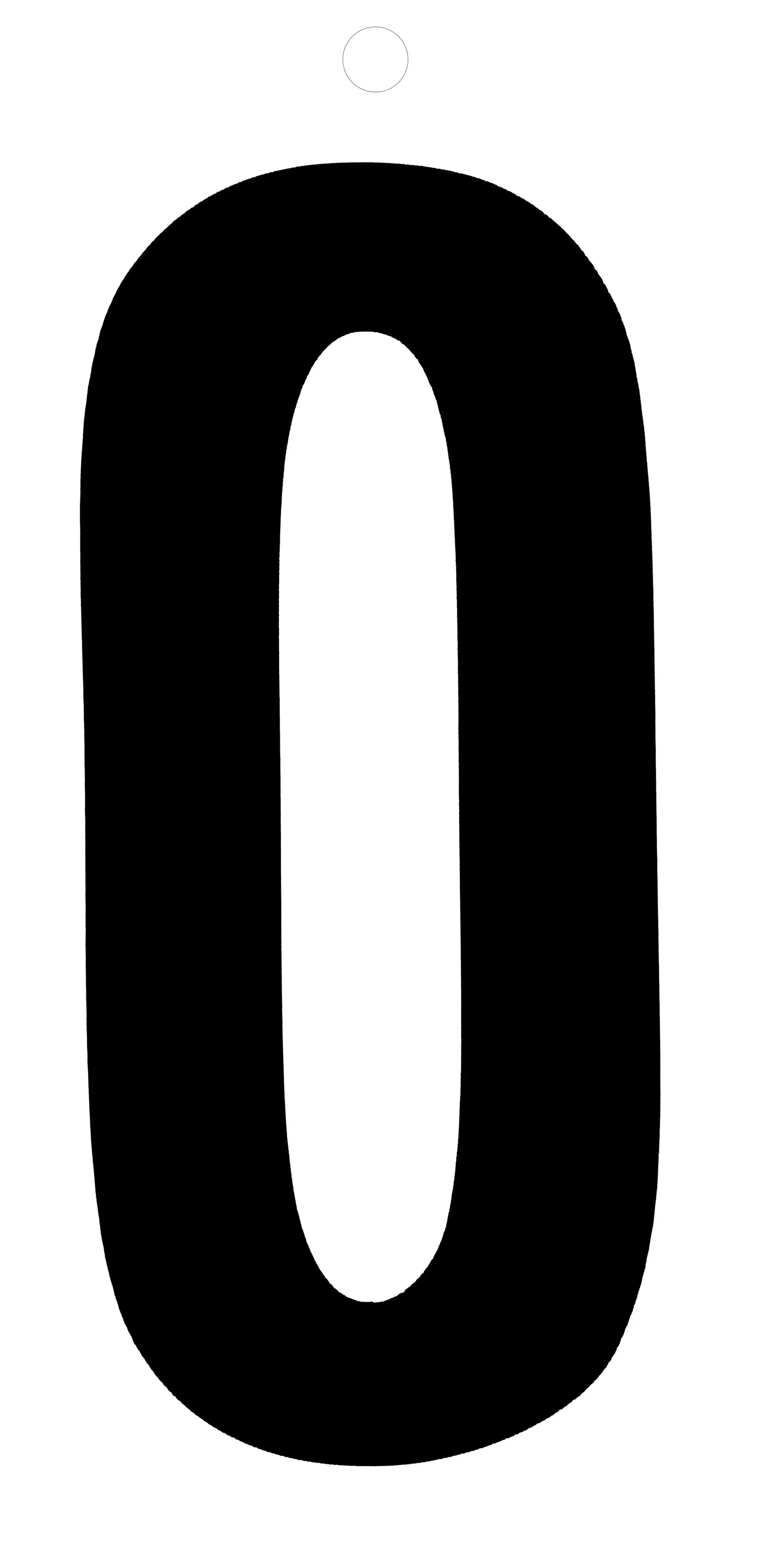 Conmetall Aufkleber Zahl 0 PVC 10 cm schwarz