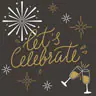 Duni Servietten Let´s Celebrate Silvester dunkelgrau/gold 33 x 33 cm - 20er Pack