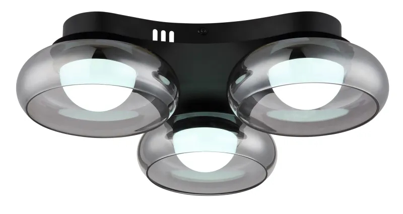 Globo Deckenleuchte Carlene 50 x 10 cm Ø x H schwarz matt