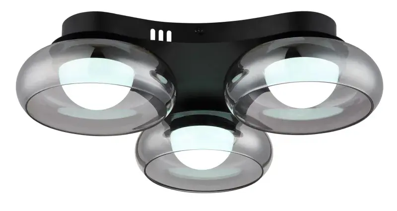 Globo Deckenleuchte Carlene Ø 50 x 10 cm schwarz matt