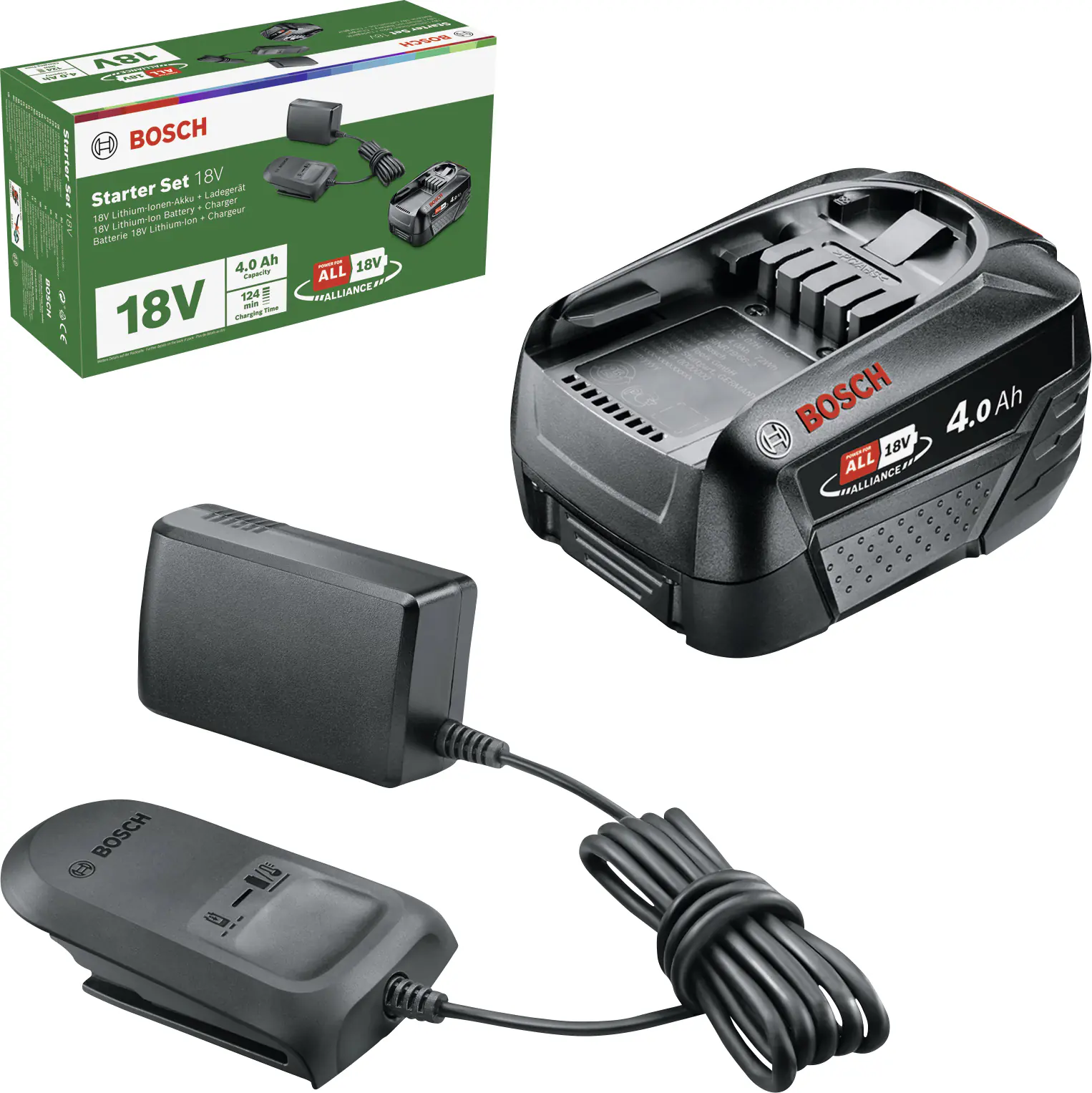 Bosch Akku-Starter Set 18 V 4 Ah + AL18V-20