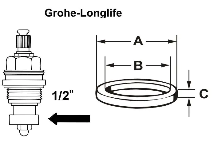 Cornat Hahnscheibe für Grohe-Longlife-Oberteile