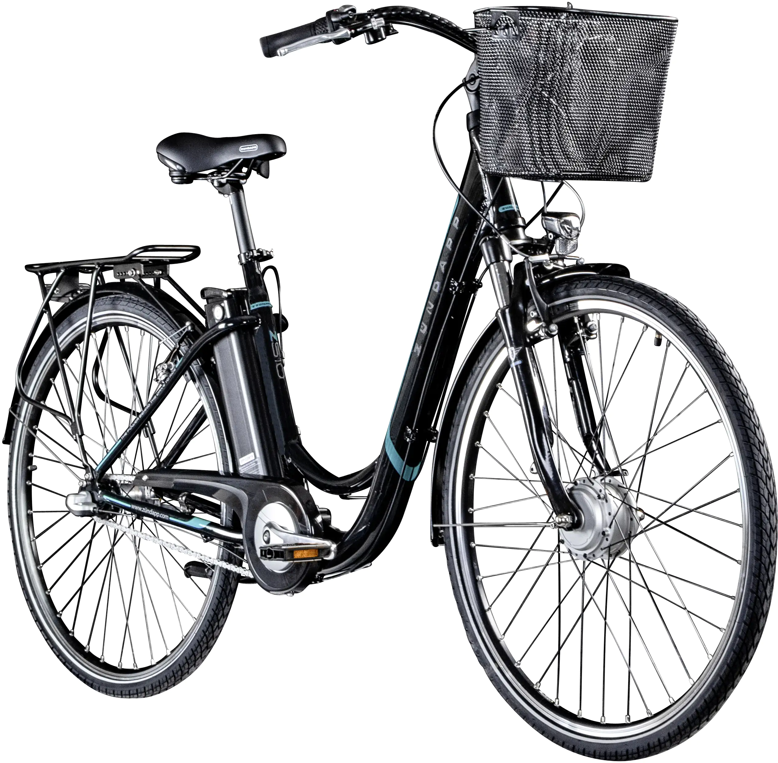 Zündapp E-Bike City Z510 28 Zoll 3-Gang 374 Wh schwarz türkis  