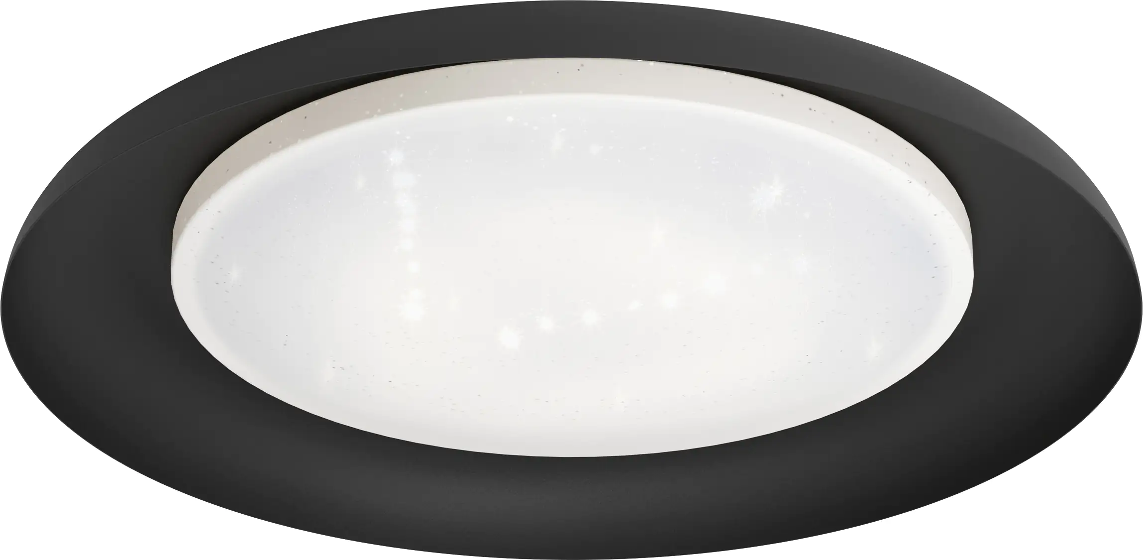 Eglo LED Deckenleuchte Penjamo schwarz Ø 46,5 cm mit Kristalleffekt