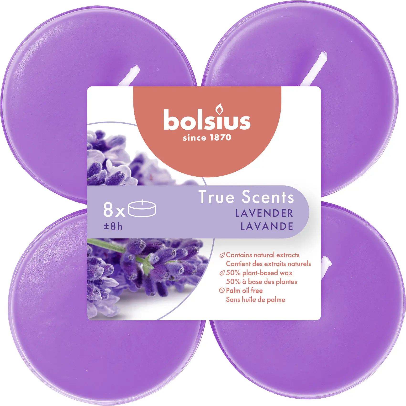 Bolsius Duftteelichter Maxi Lavendel, Höhe 1,17 cm, Ø 4,5 cm, 6er Pack Bolsius Duftteelichter Maxi Lavendel, Höhe 1,17 cm, Ø 4,5 cm, 6er Pack