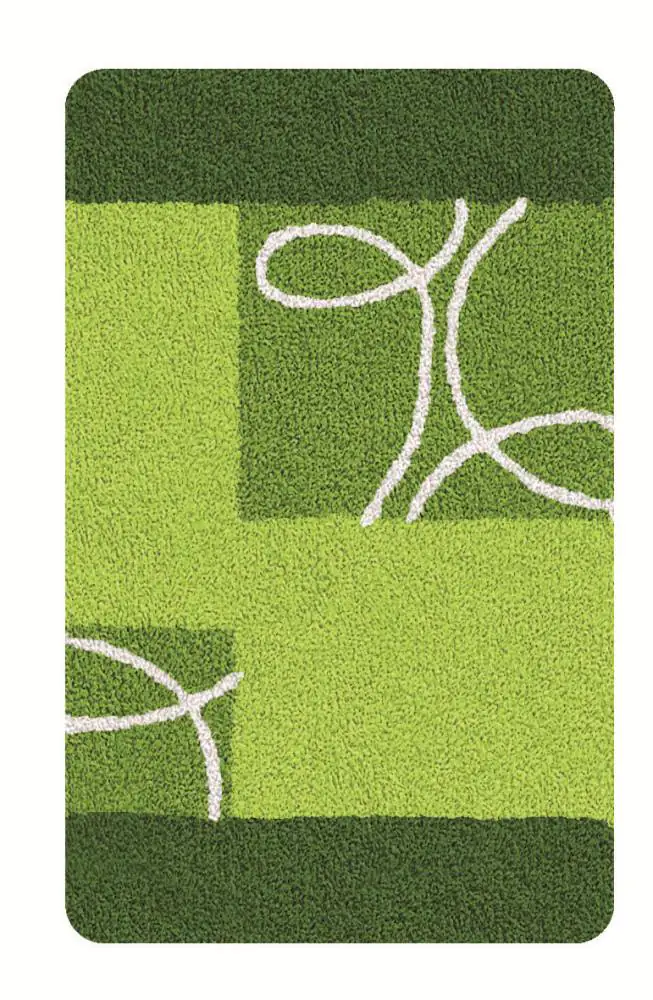 Kleine Wolke Badteppich Curly kiwigrün, 60 x 100 cm