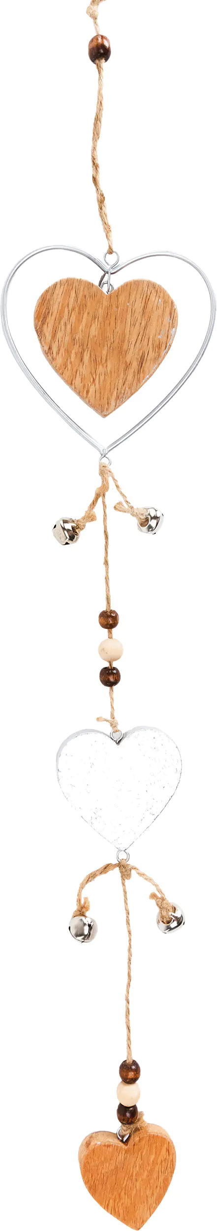 TrendLine Weihnachtsanhänger Holz 60 cm natur-weiß