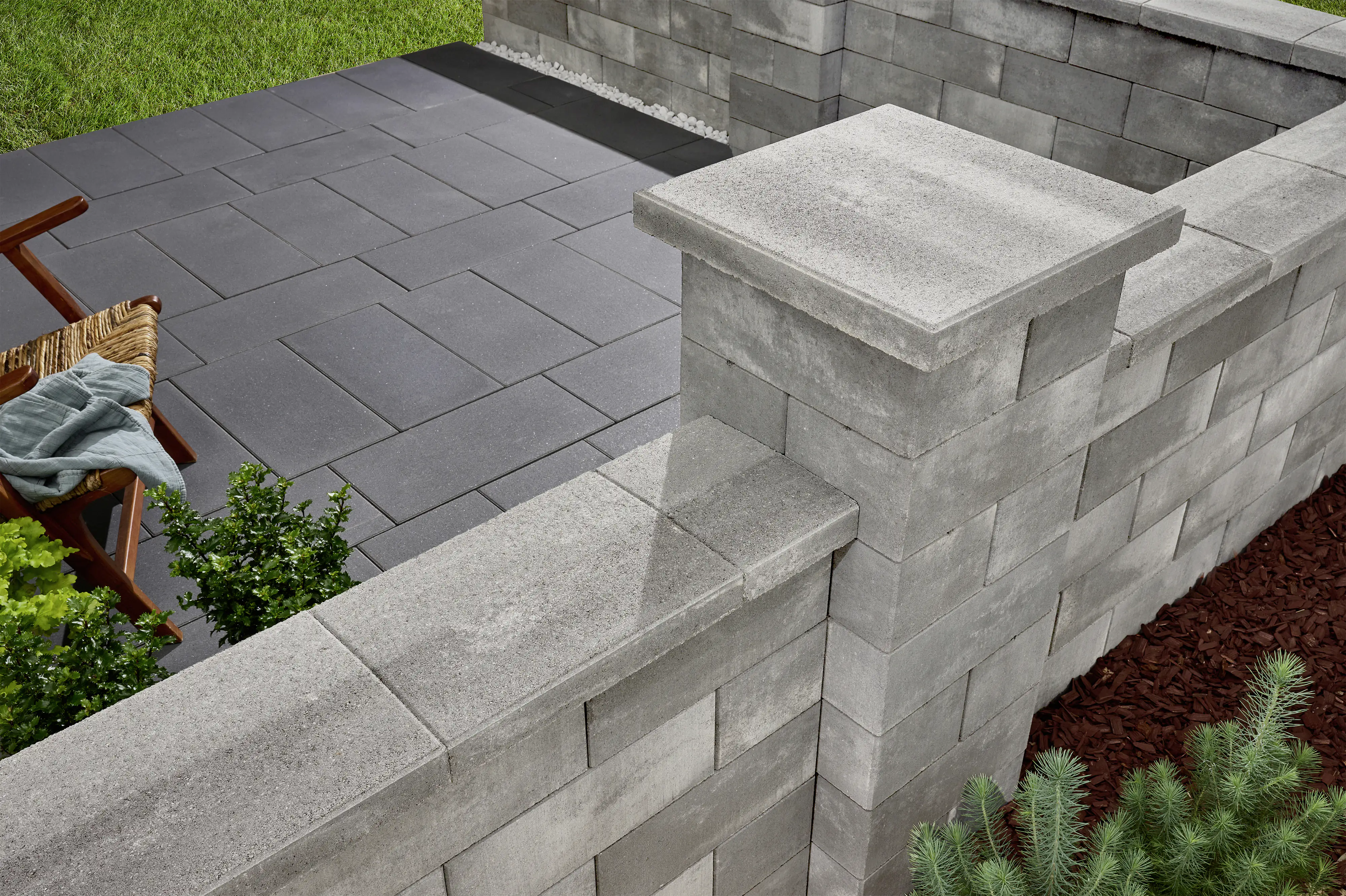 Kann Pfeilderabdeckung Lindeza 48 x 48 x 5,5 cm grau-alpin