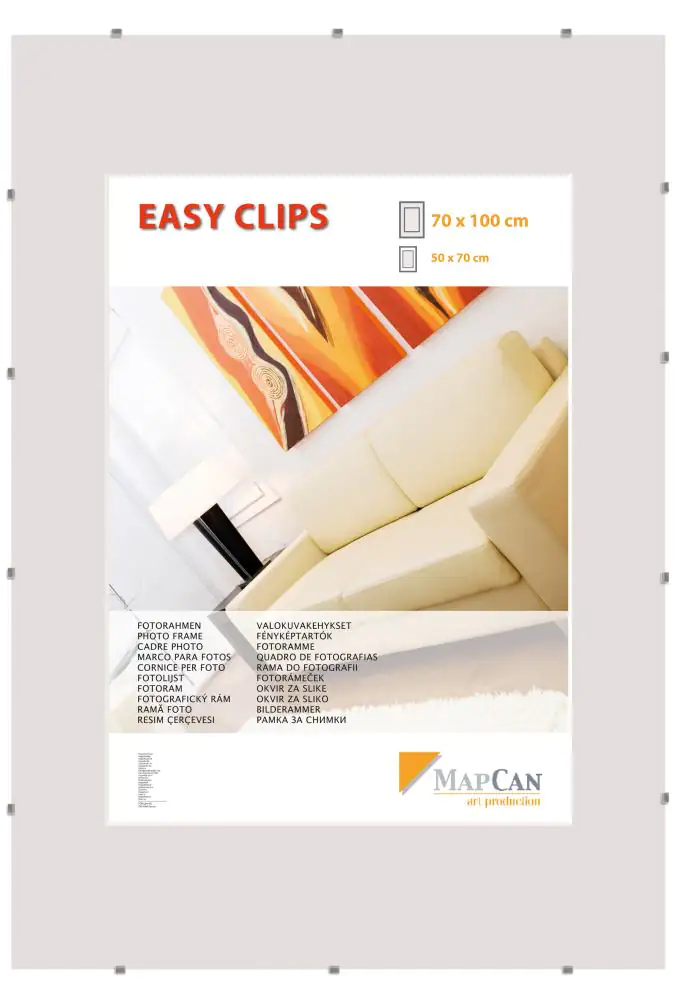 Cliprahmen Easyclips Normalglas 70 x 100 cm