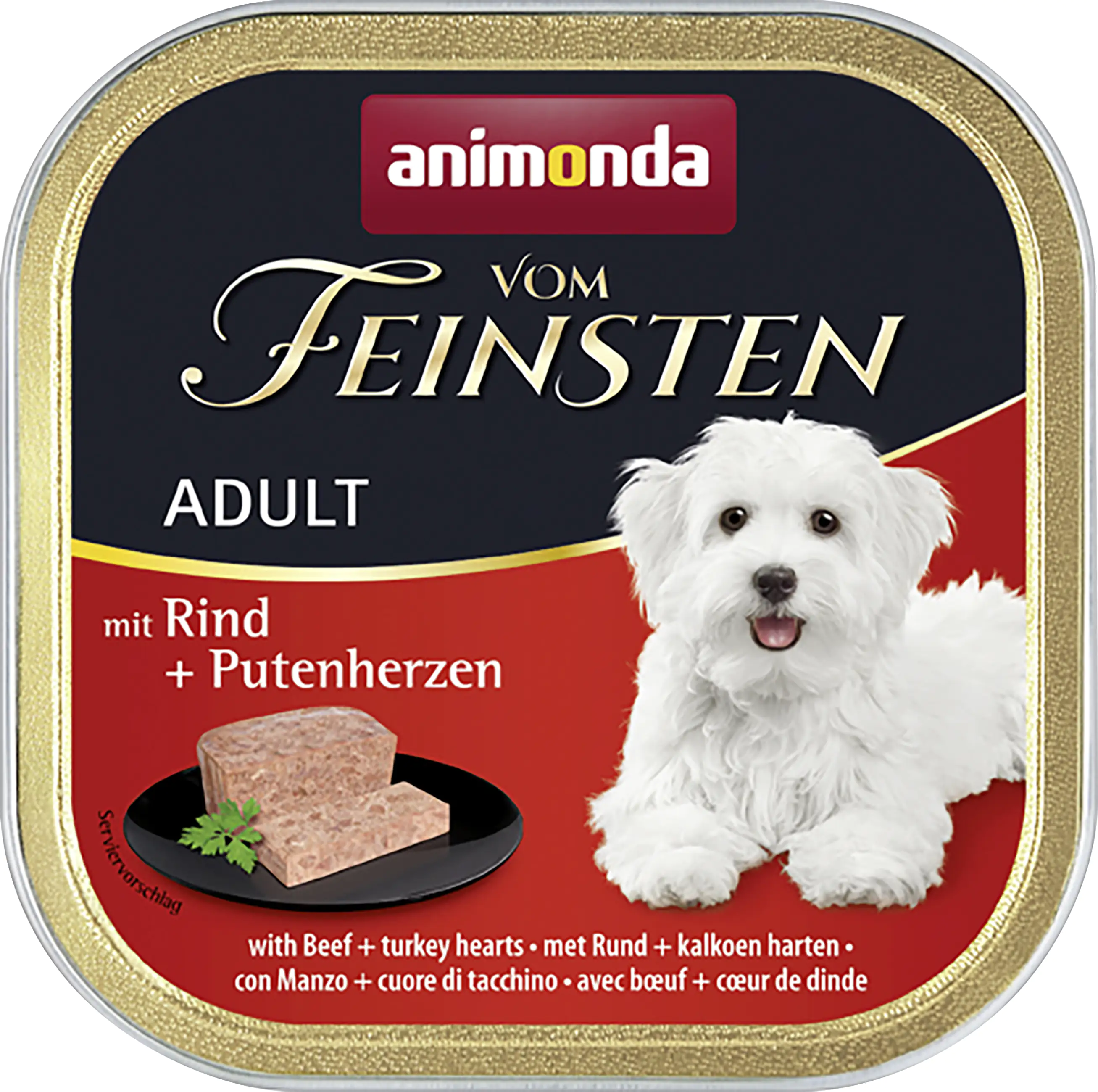 Animonda vom Feinsten Hundenassfutter Adult 150 g Rind & Putenherzen